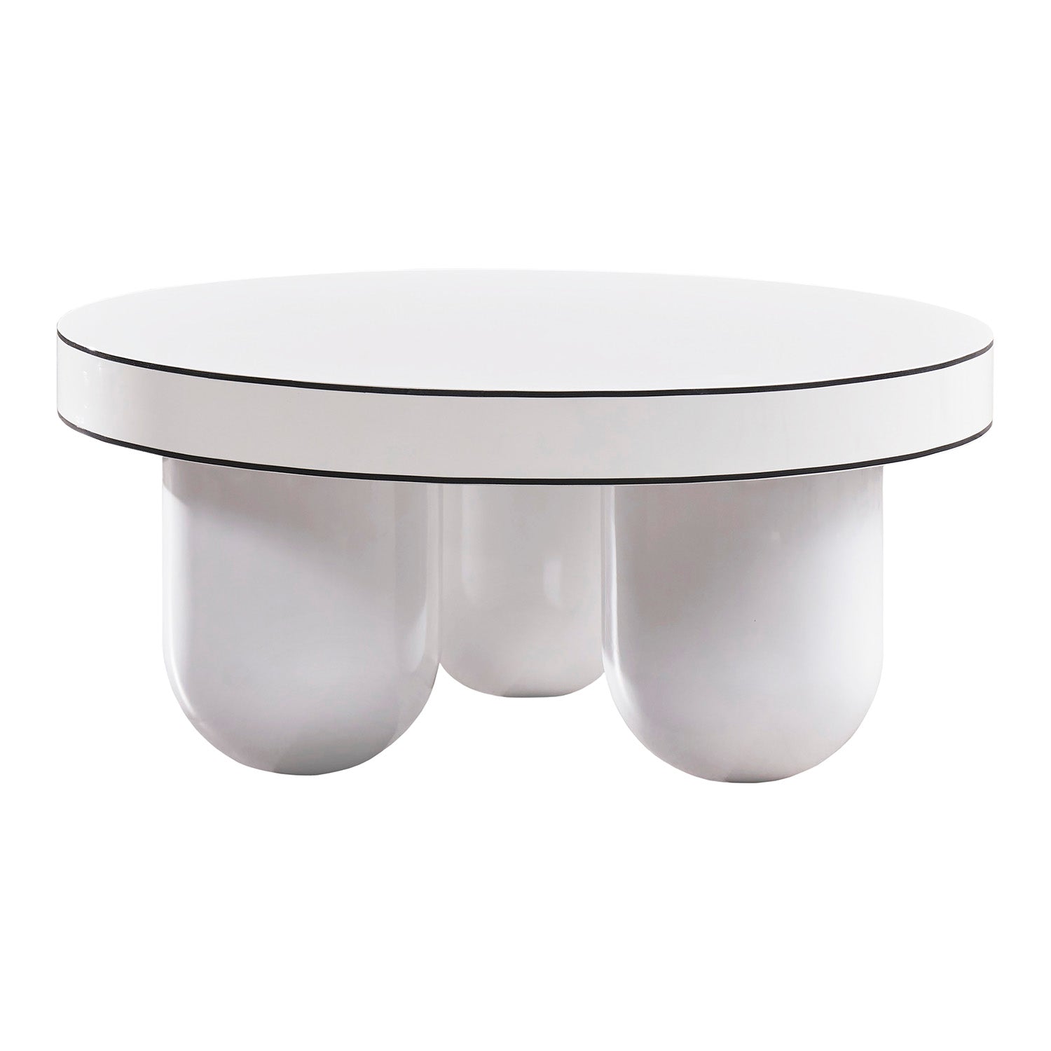 TOV Furniture Jasper White Glossy Coffee Table