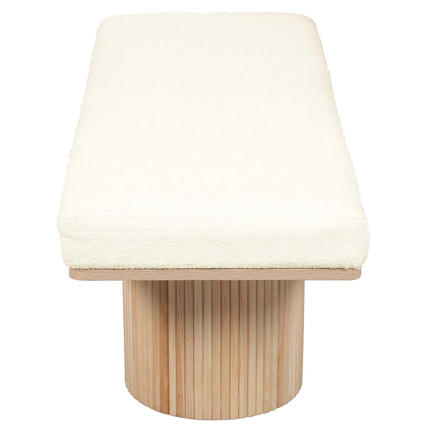 TOV Furniture Sagano White Dyed-Yarn Bench