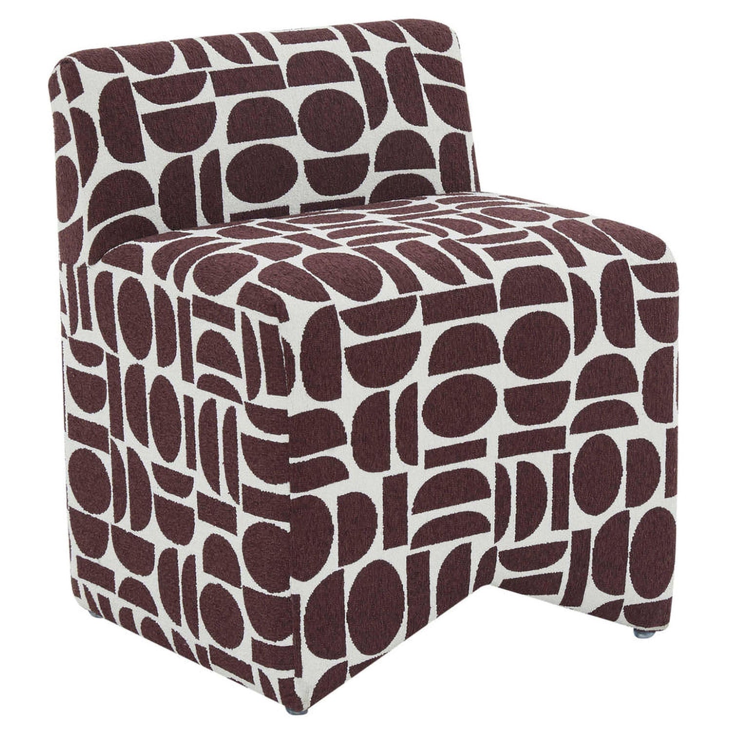 TOV Furniture Pippa Geometric Jacquard Weave Stool