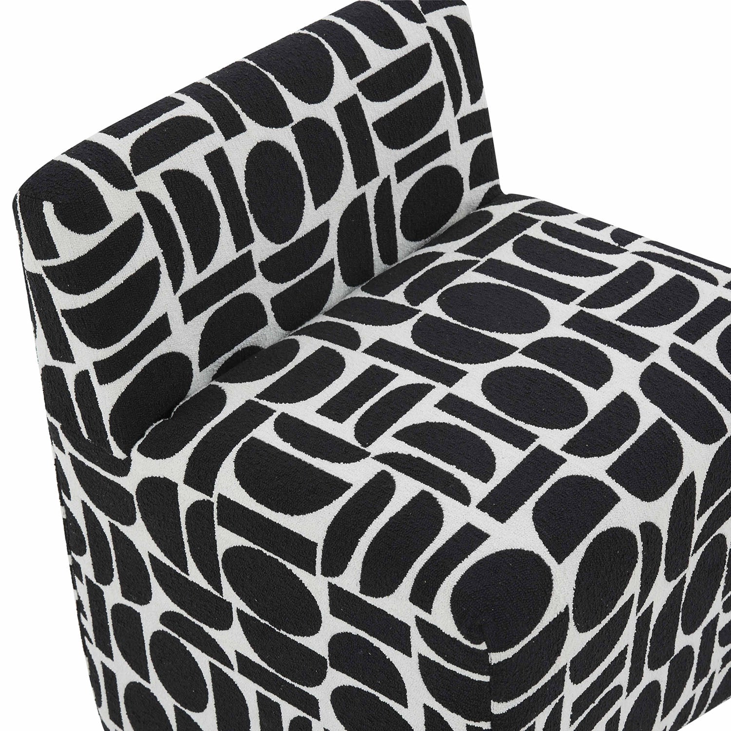TOV Furniture Pippa Geometric Jacquard Weave Stool