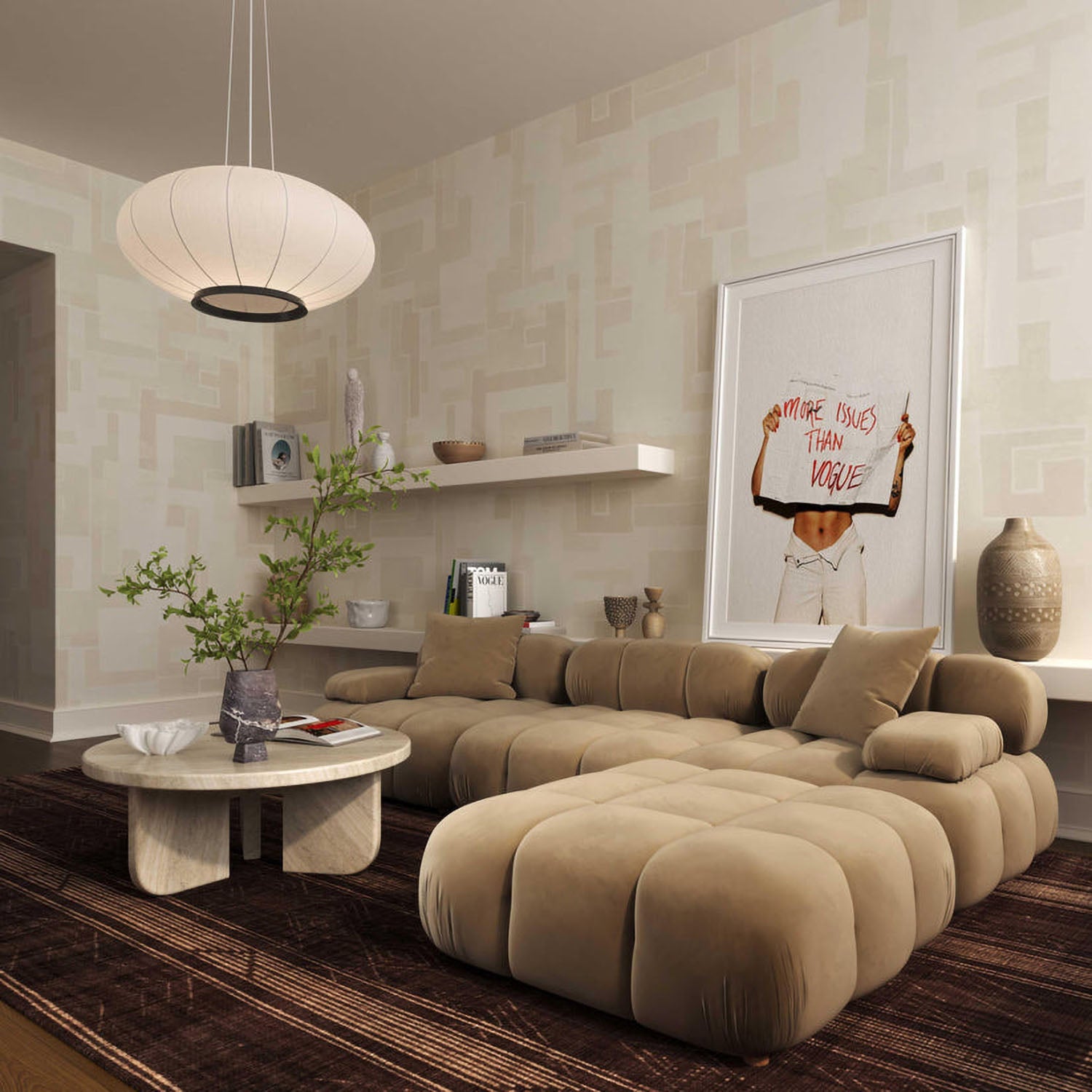 TOV Furniture Calliope Modular Ottoman