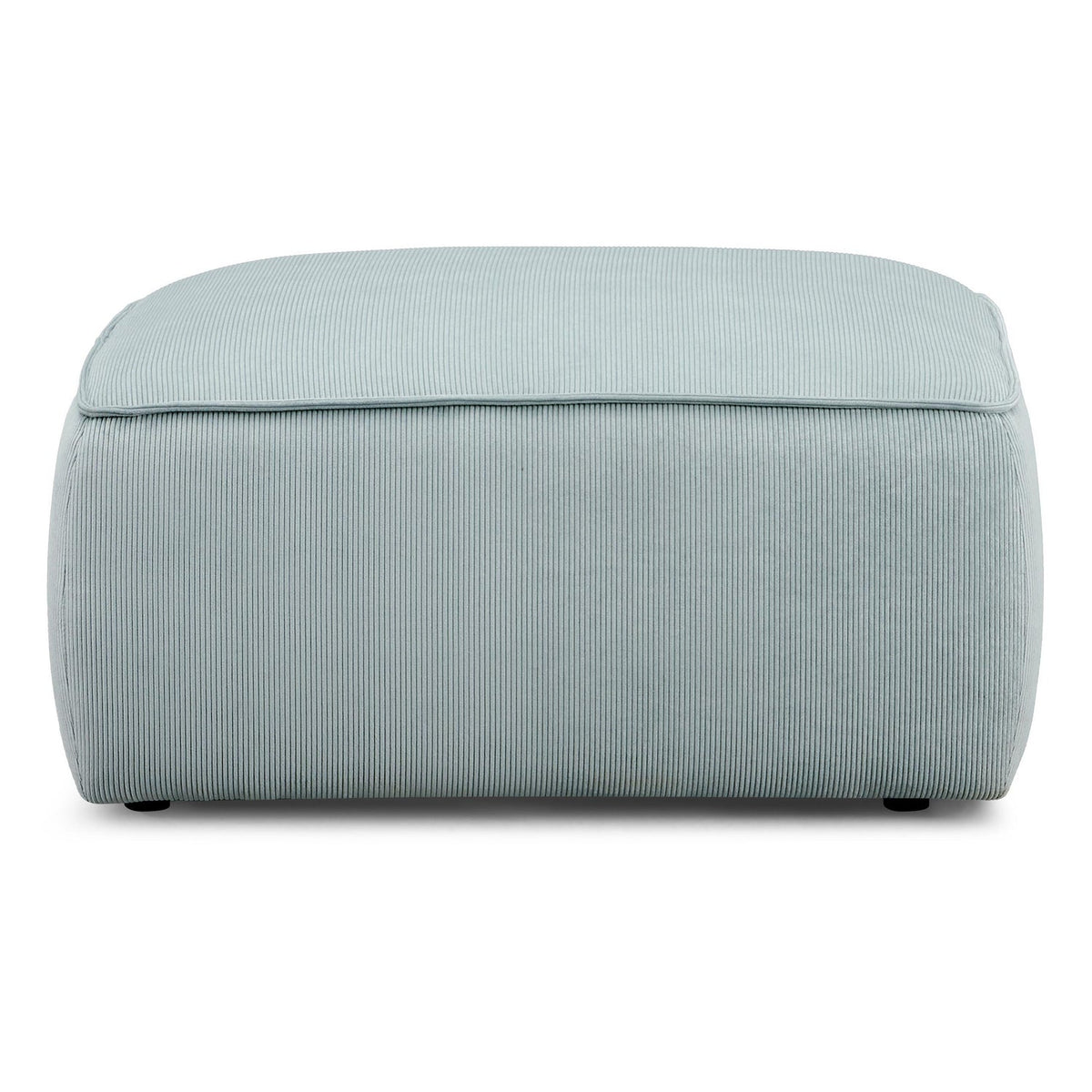 TOV Furniture Travie Sea Blue Performance Corduroy Velvet Ottoman