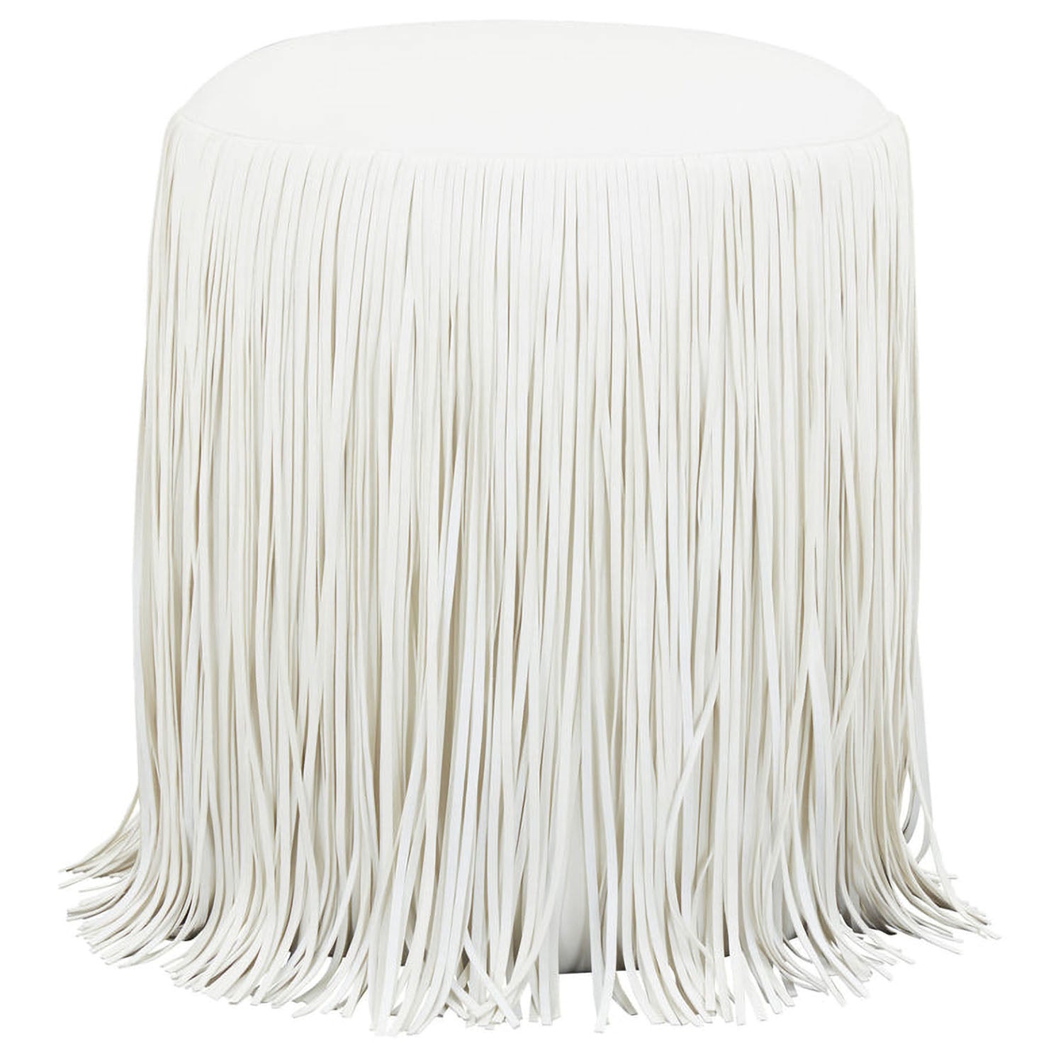 TOV Furniture Shag Me Performance Vegan Leather Ottoman