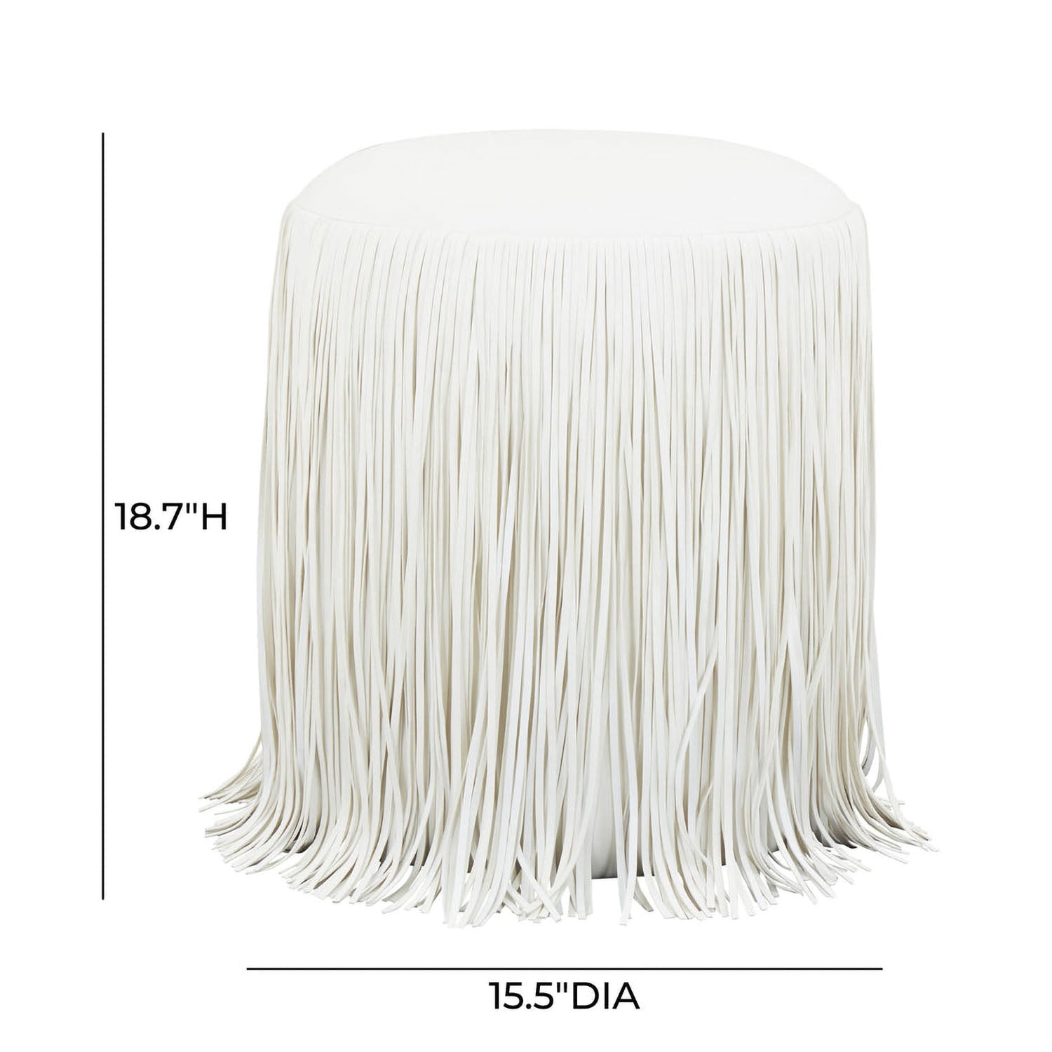 TOV Furniture Shag Me Performance Vegan Leather Ottoman