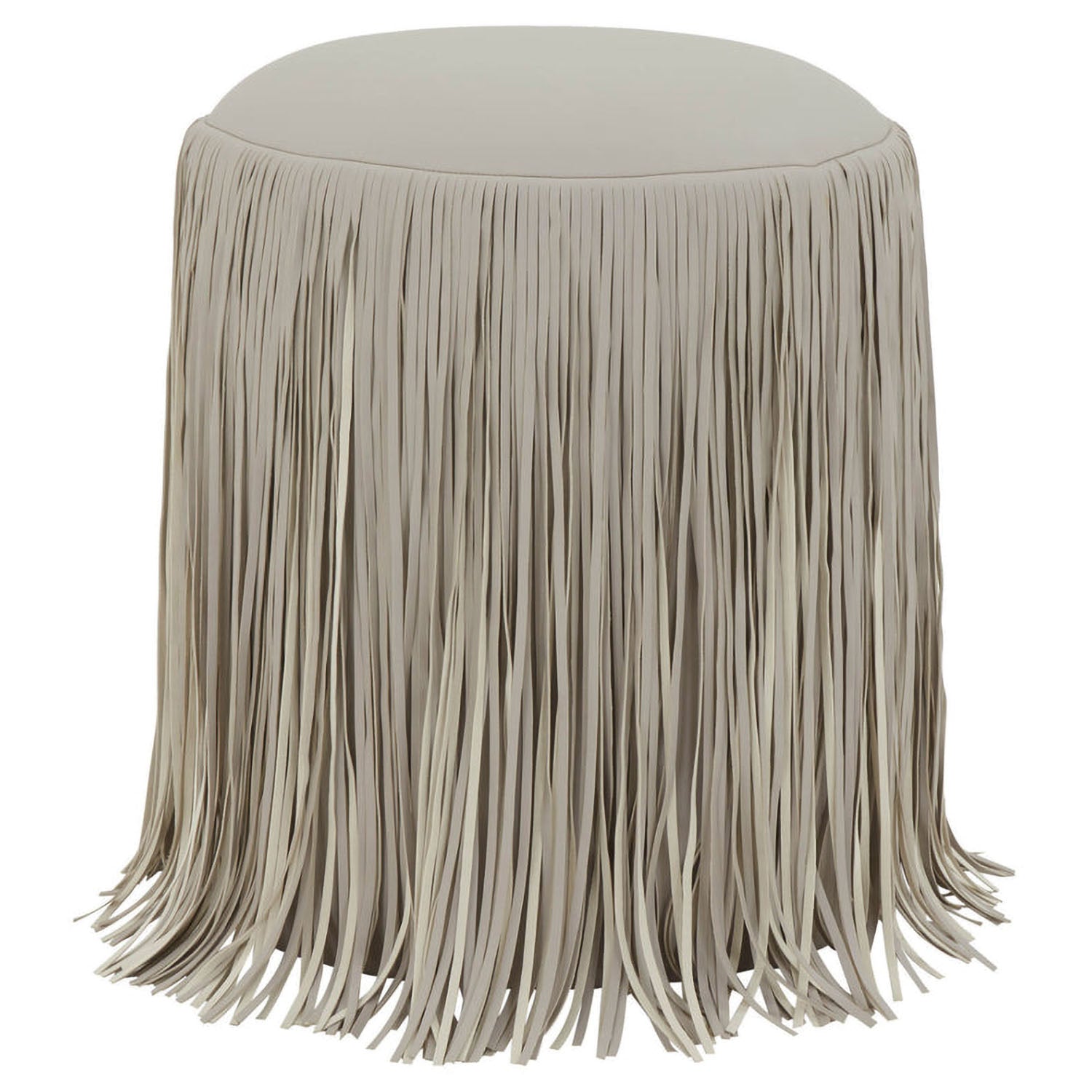 TOV Furniture Shag Me Performance Vegan Leather Ottoman