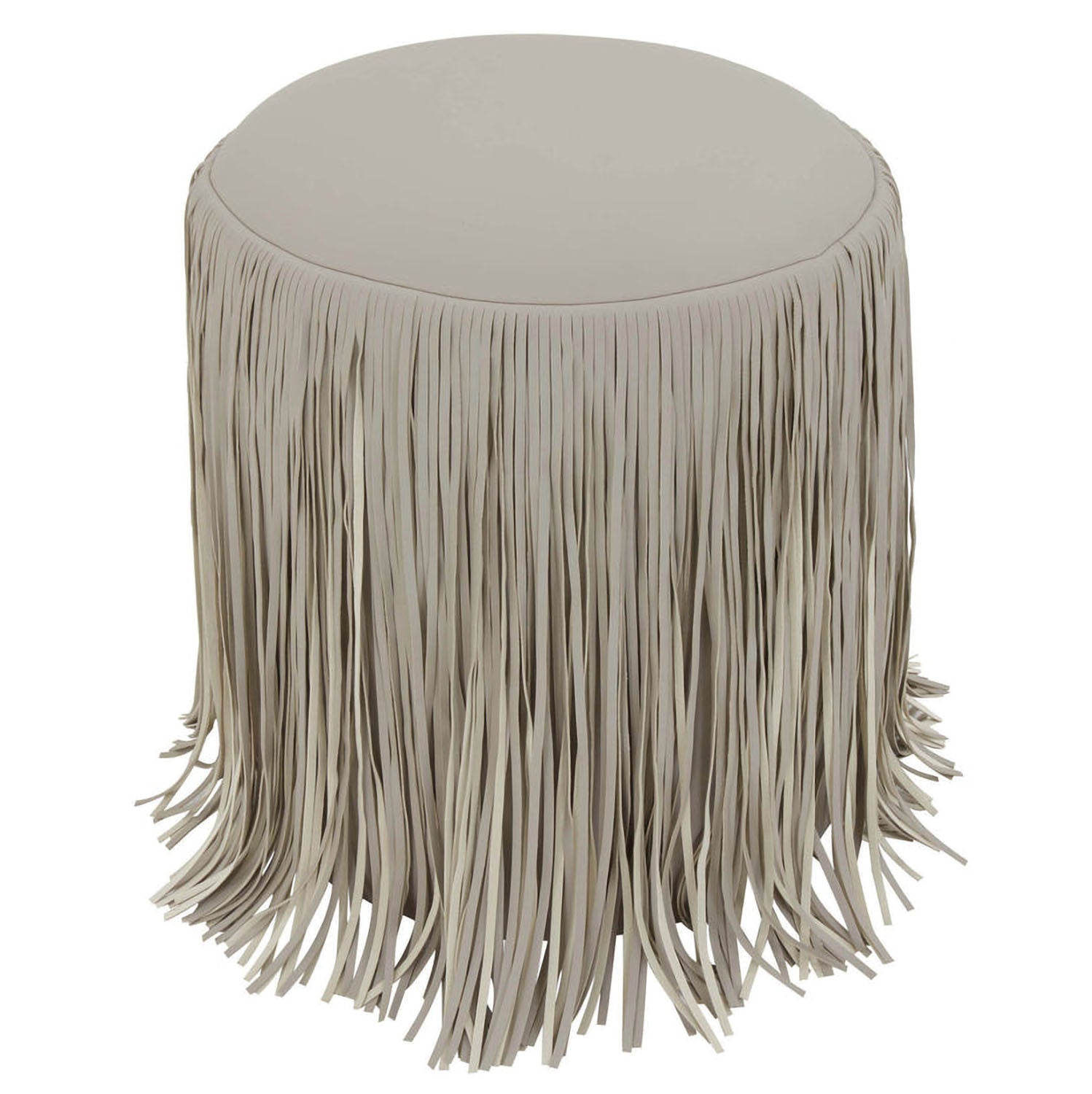 TOV Furniture Shag Me Performance Vegan Leather Ottoman