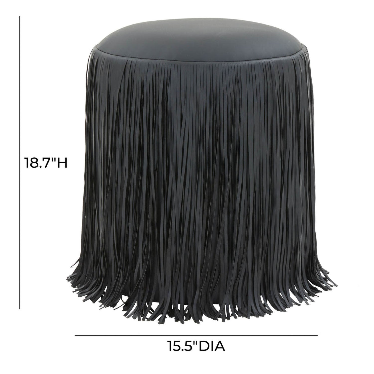 TOV Furniture Shag Me Performance Vegan Leather Ottoman