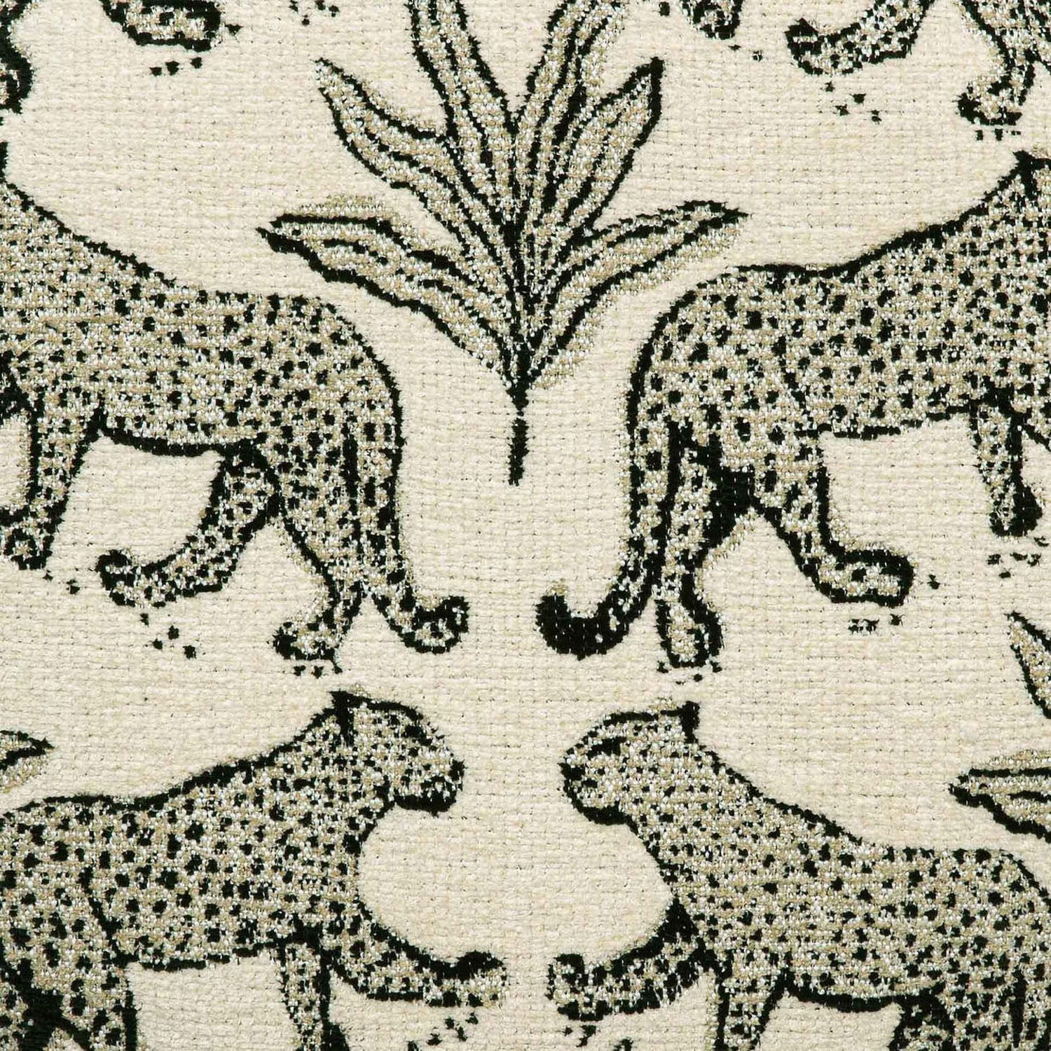 TOV Furniture Raji Leopard Jacquard Ottoman