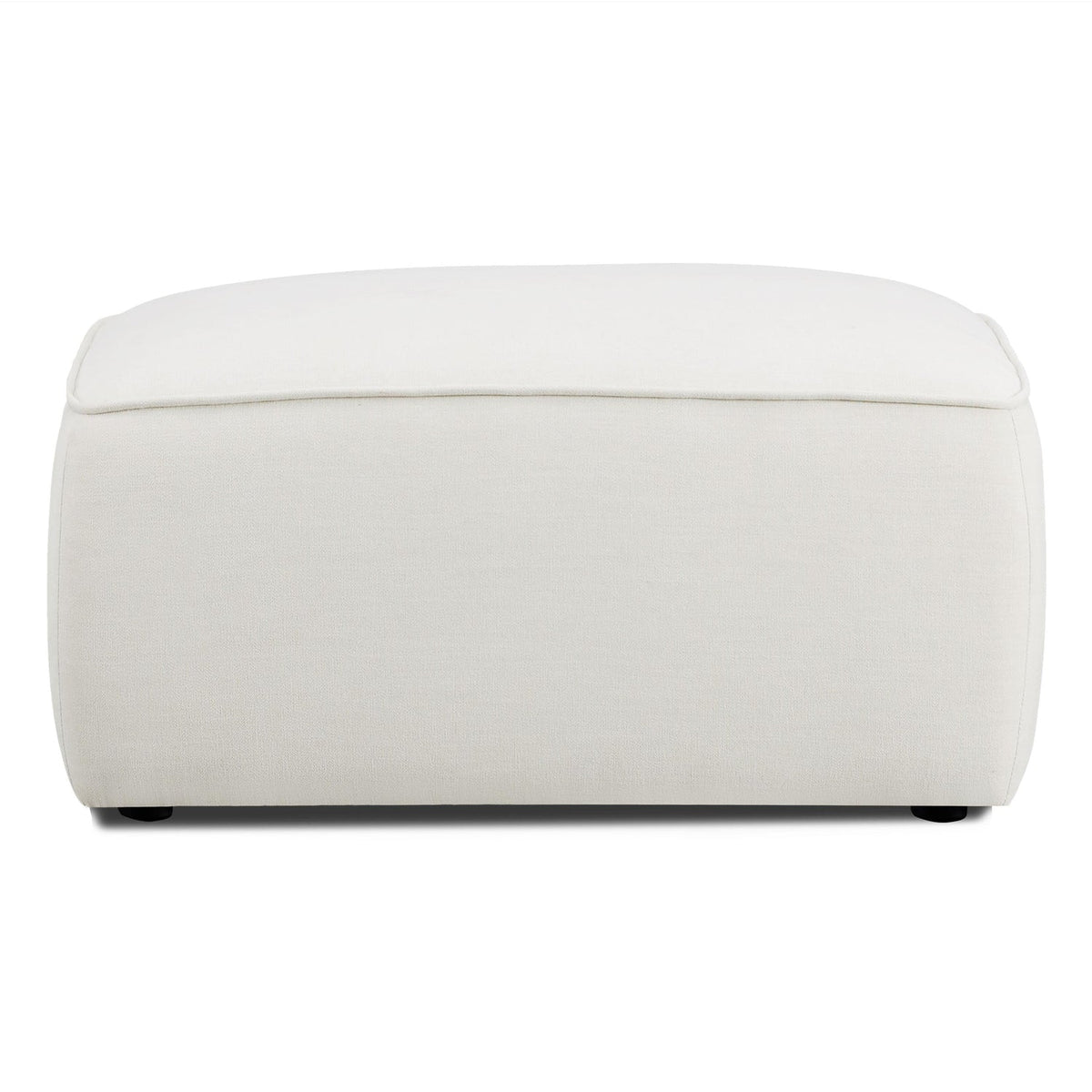 TOV Furniture Travie Sand Upcycled Performance Linen Ottoman