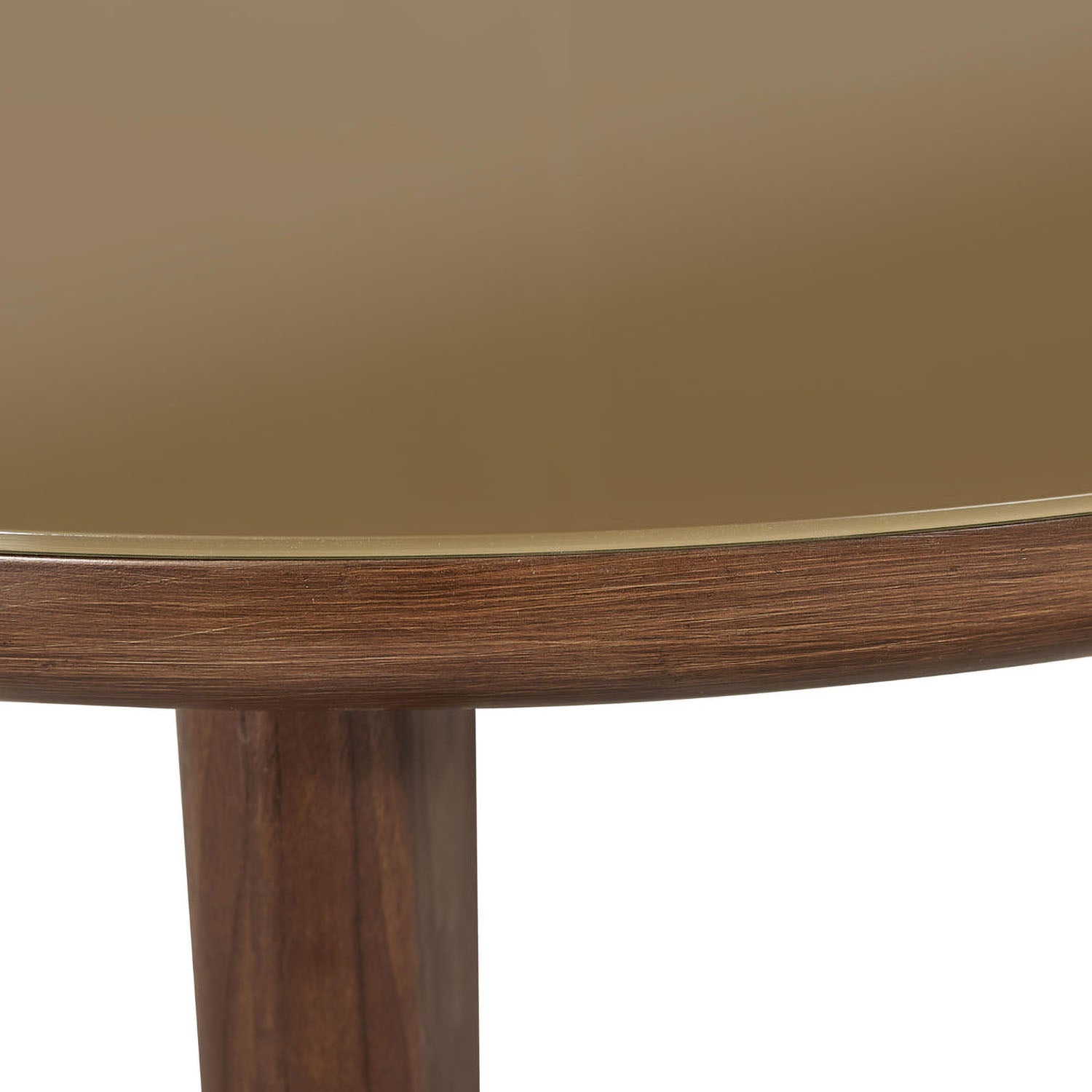 TOV Furniture Oani Walnut and Glass Round Coffee Table