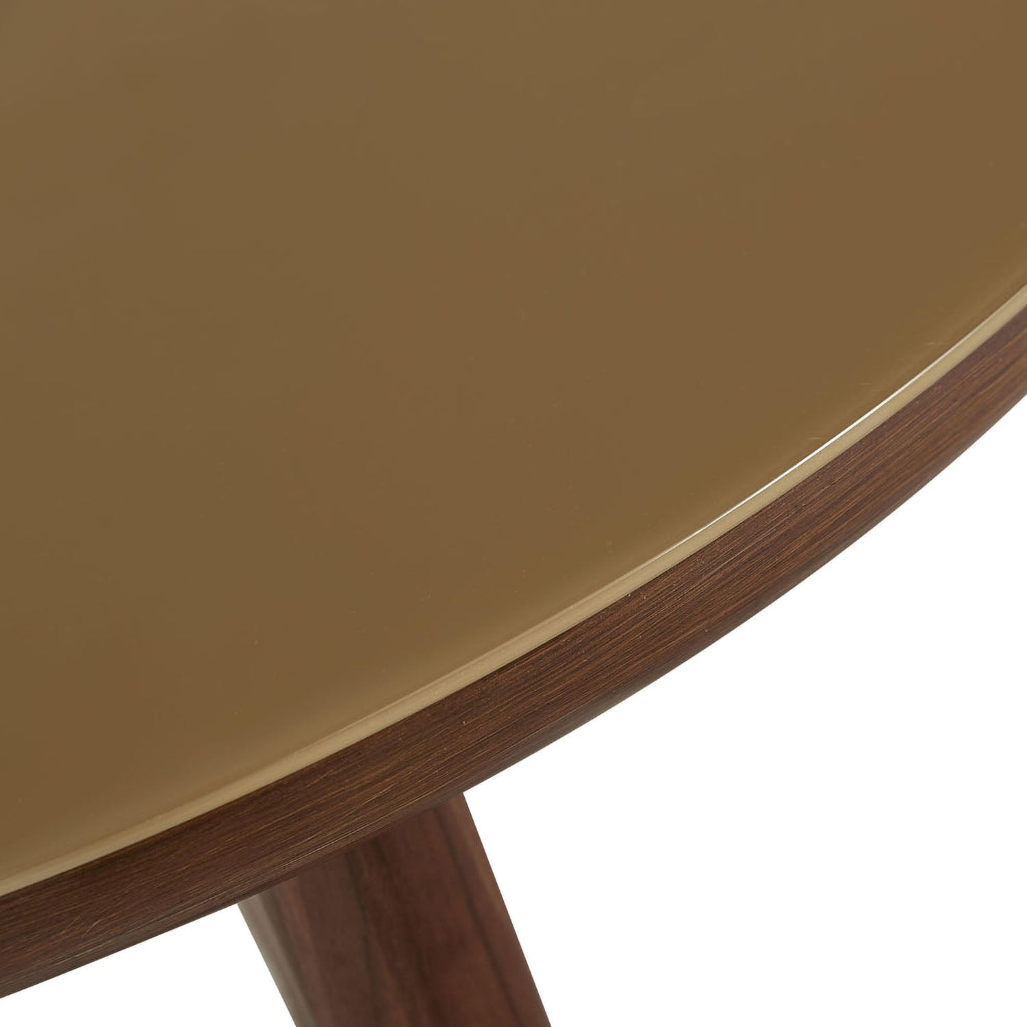 TOV Furniture Oani Walnut and Glass Round Coffee Table