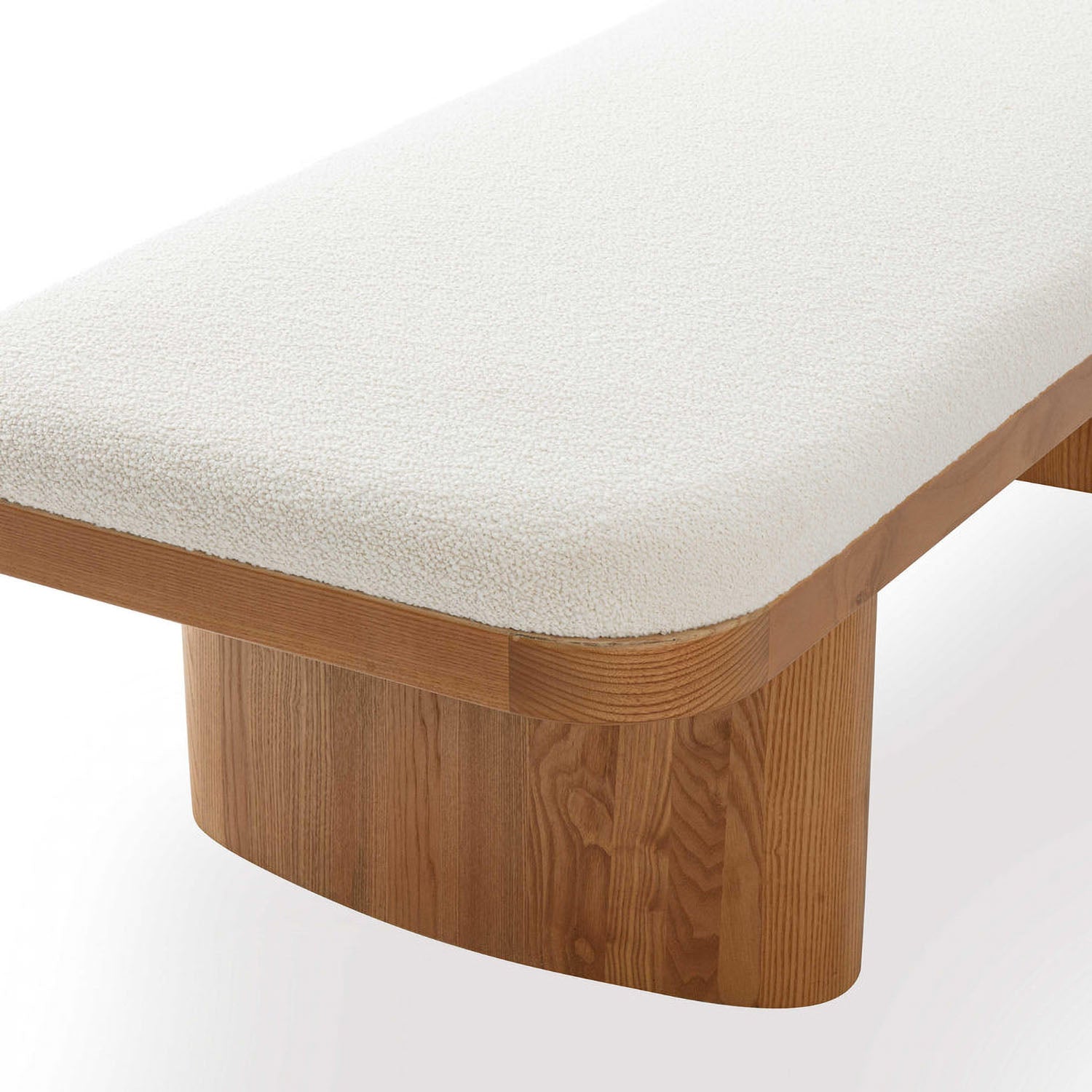 TOV Furniture Ollie White Performance Boucle Large Bench