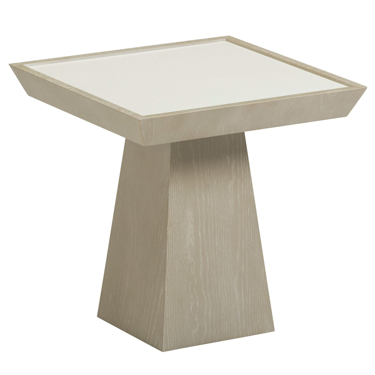 TOV Furniture Coco Washed Ash Side Table in cream and grey-brown ash veneer, primary product view