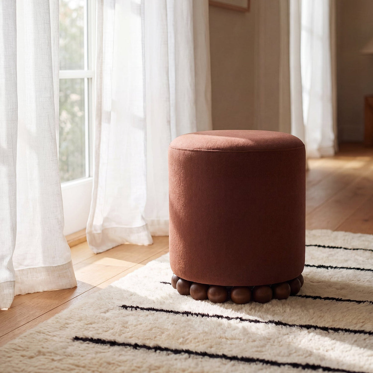 TOV Furniture Dex Bronze Ottoman
