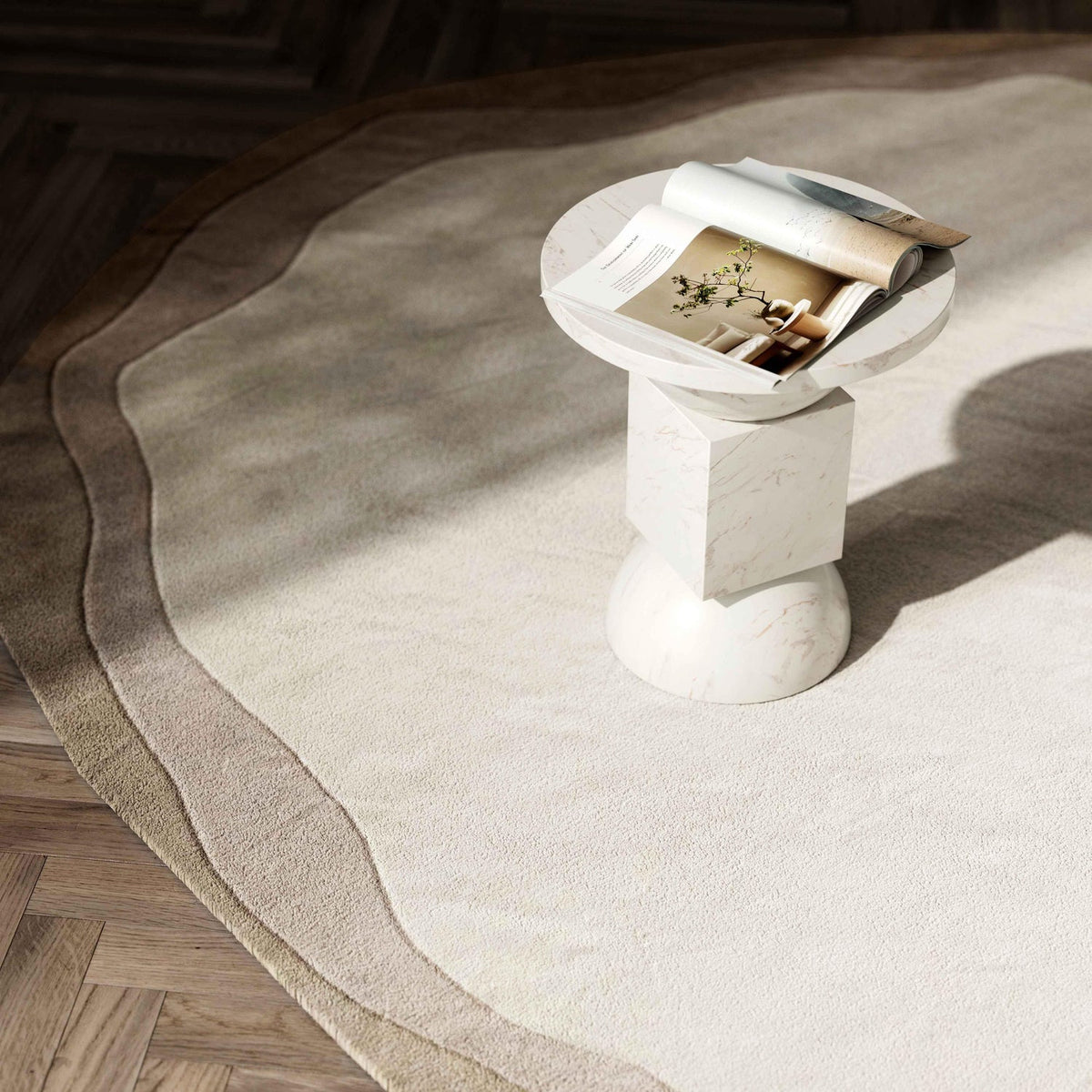 TOV Furniture Tarba Tan Organic Floor Rug