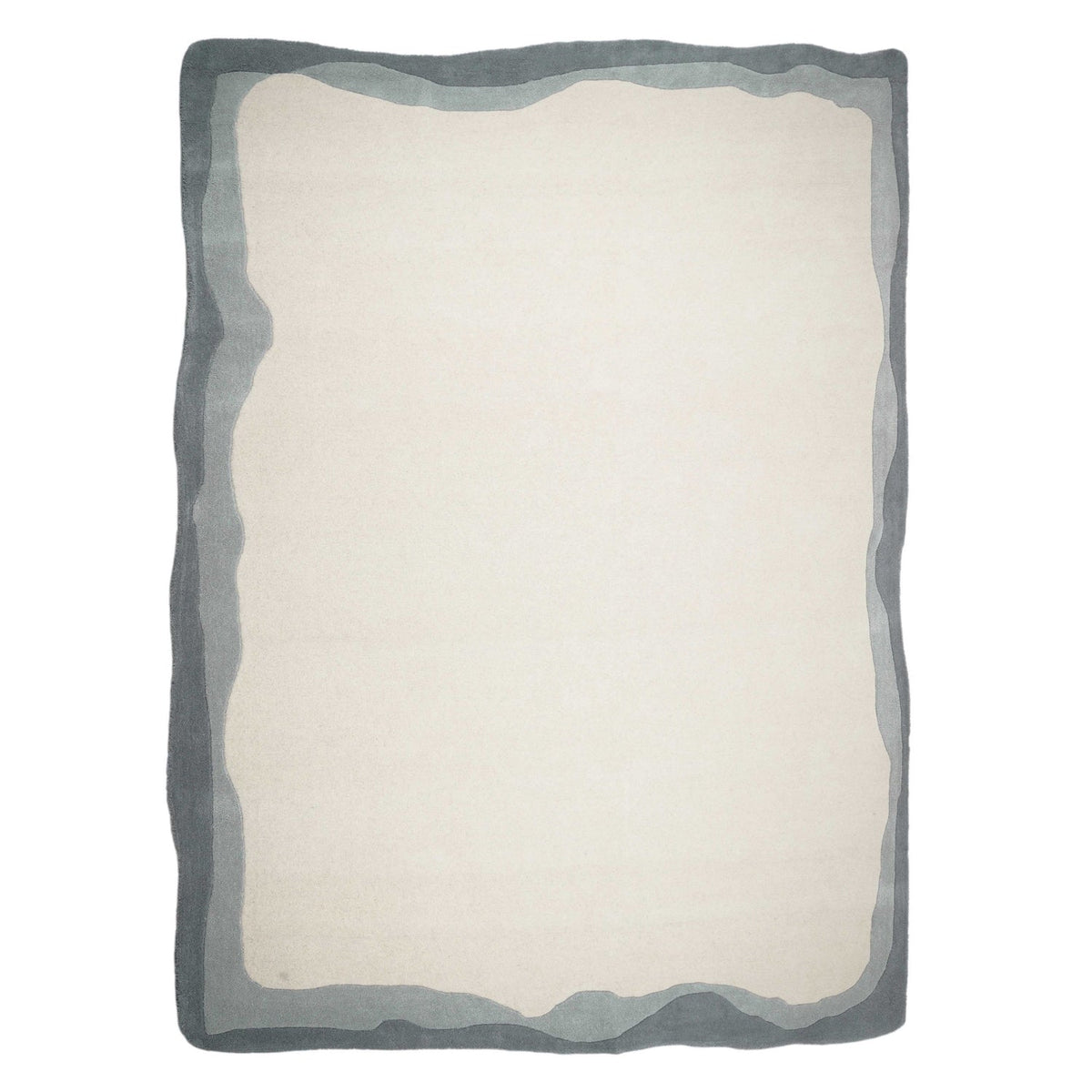 TOV Furniture Tarba Rectangular Floor Rug in grey wool and cotton, primary product view