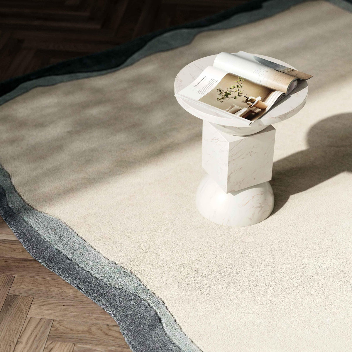 TOV Furniture Tarba Gray Rectangular Floor Rug