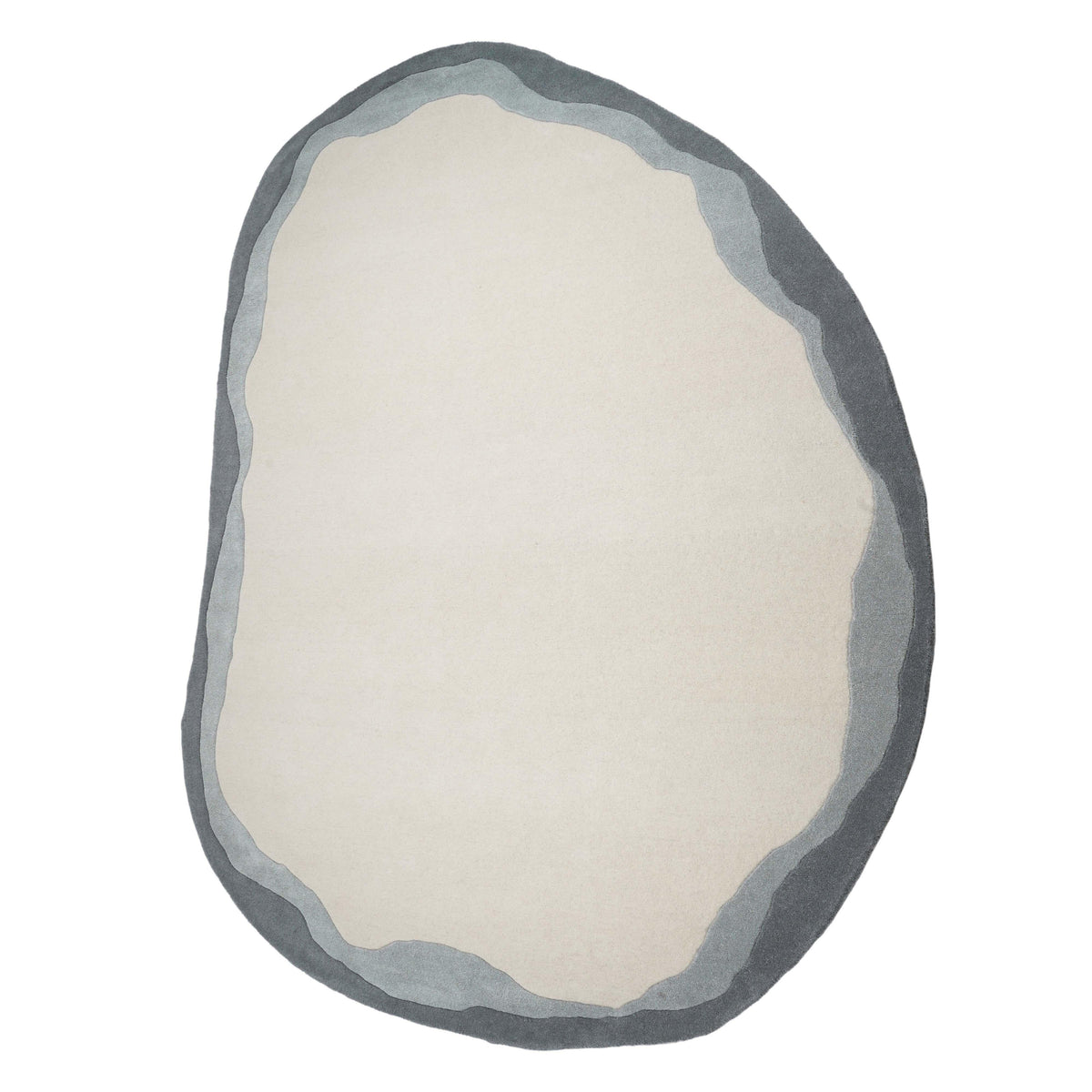 TOV Furniture Tarba Organic Floor Rug in grey wool and cotton, primary product view