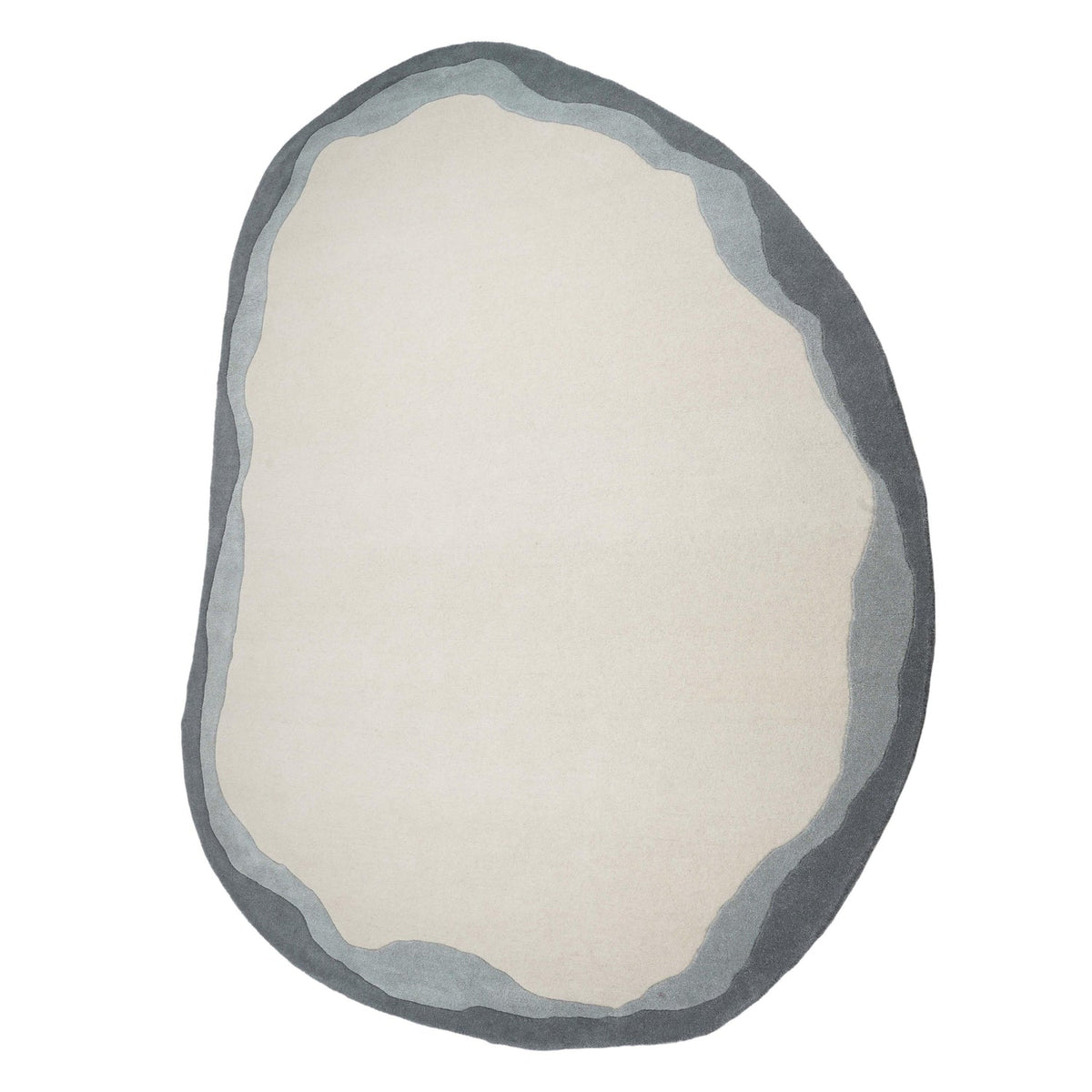 TOV Furniture Tarba Organic Floor Rug in grey wool and cotton, primary product view