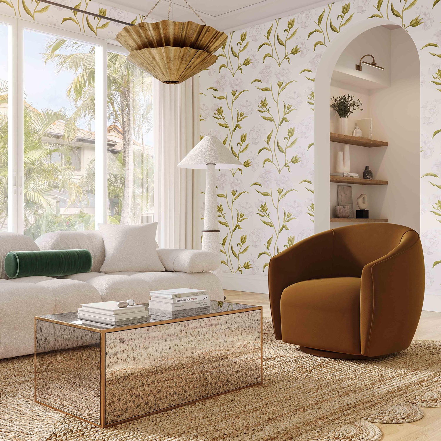 TOV Furniture Jordan Velvet Swivel Chair