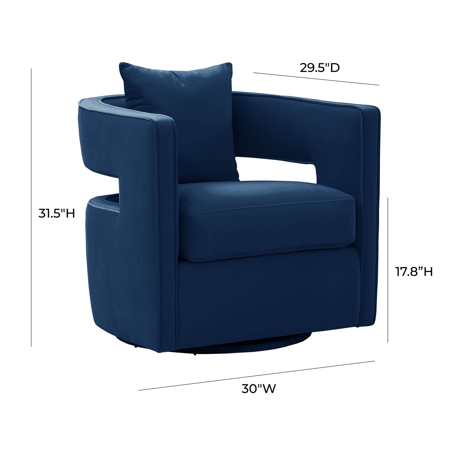 TOV Furniture Kennedy Swivel Chair