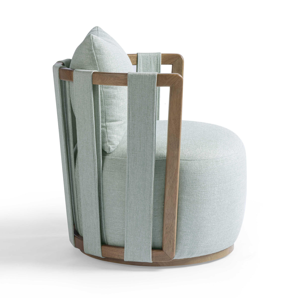 TOV Furniture Paolo Mint Textured Weave Swivel Accent Chair