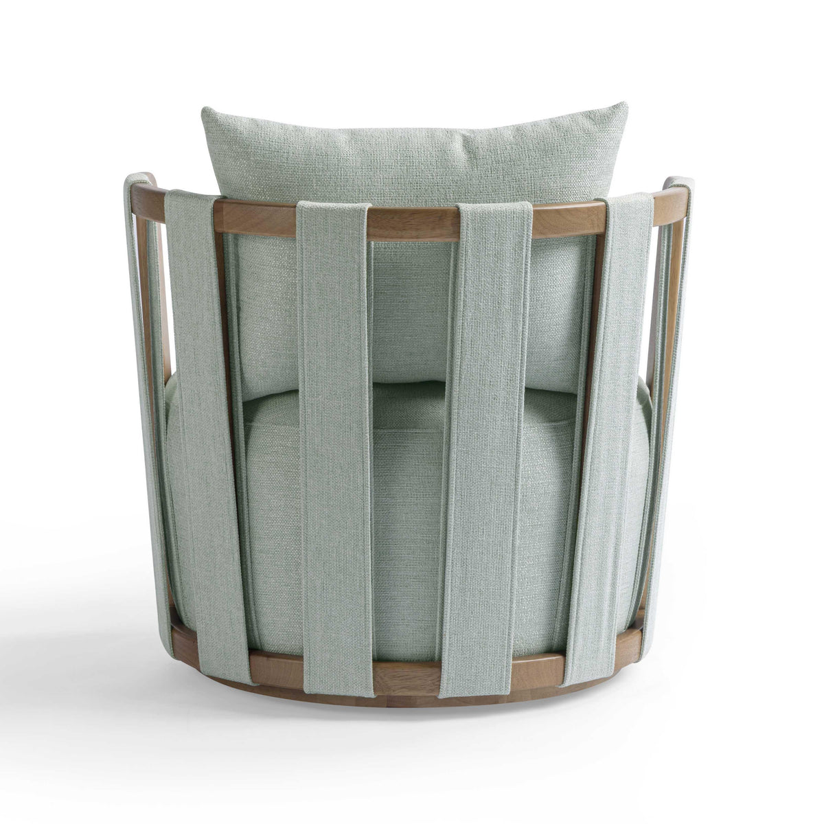 TOV Furniture Paolo Mint Textured Weave Swivel Accent Chair