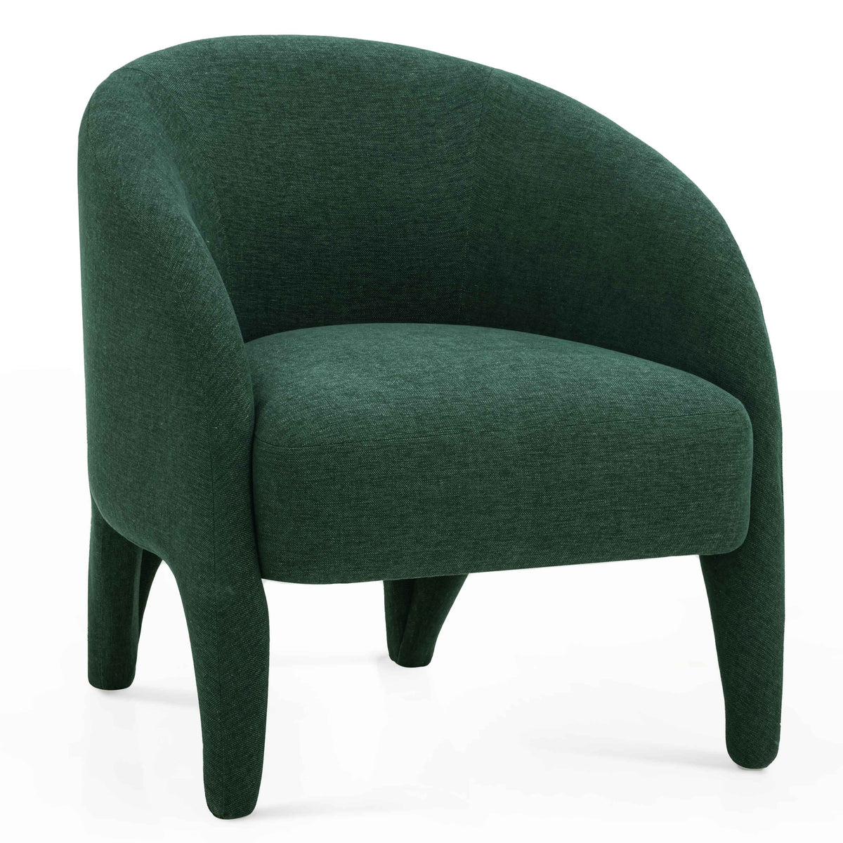 TOV Furniture Kris Forest Green Chenille Accent Chair in forest green chenille, primary product view