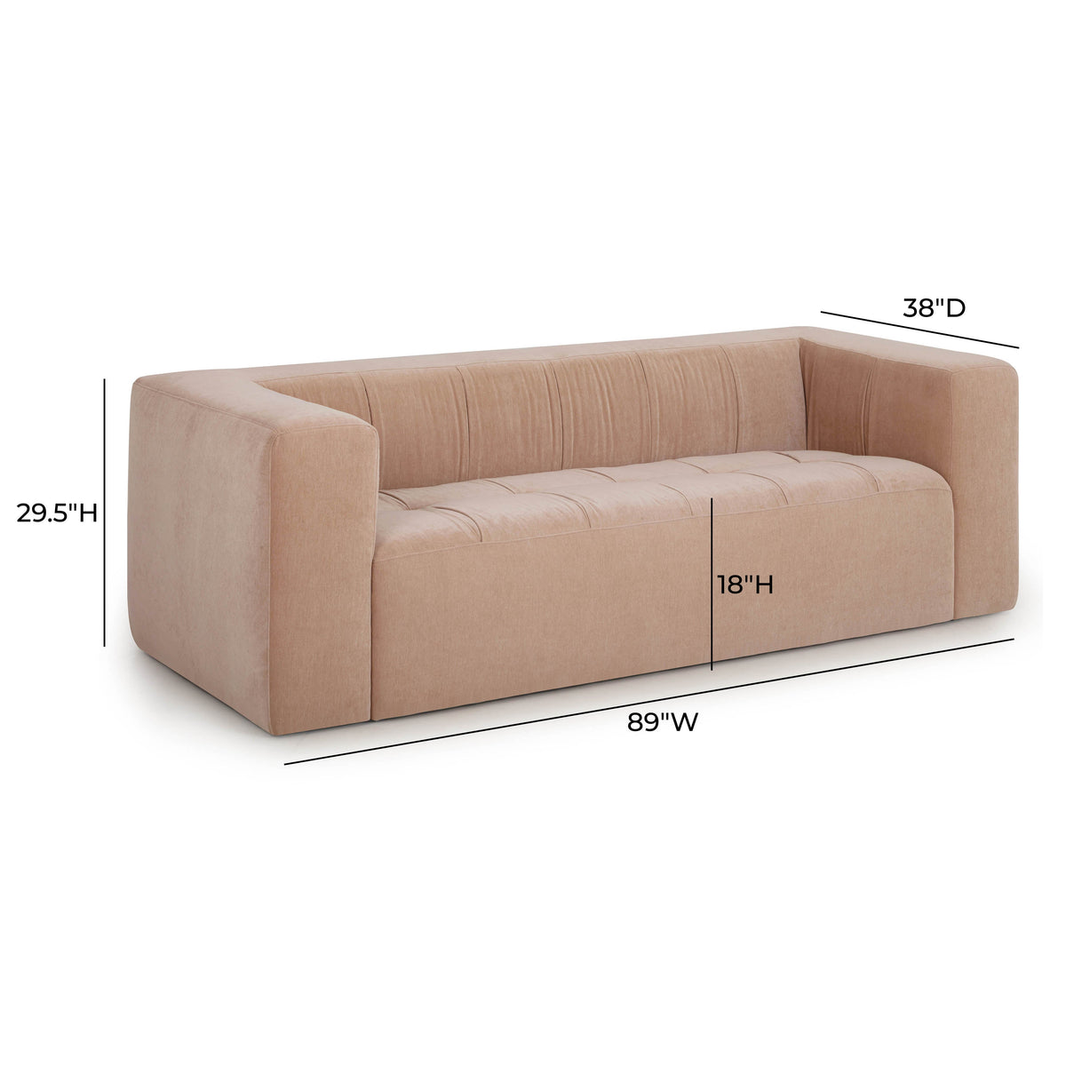 TOV Furniture Alder 89in Upcycled Chenille Sofa