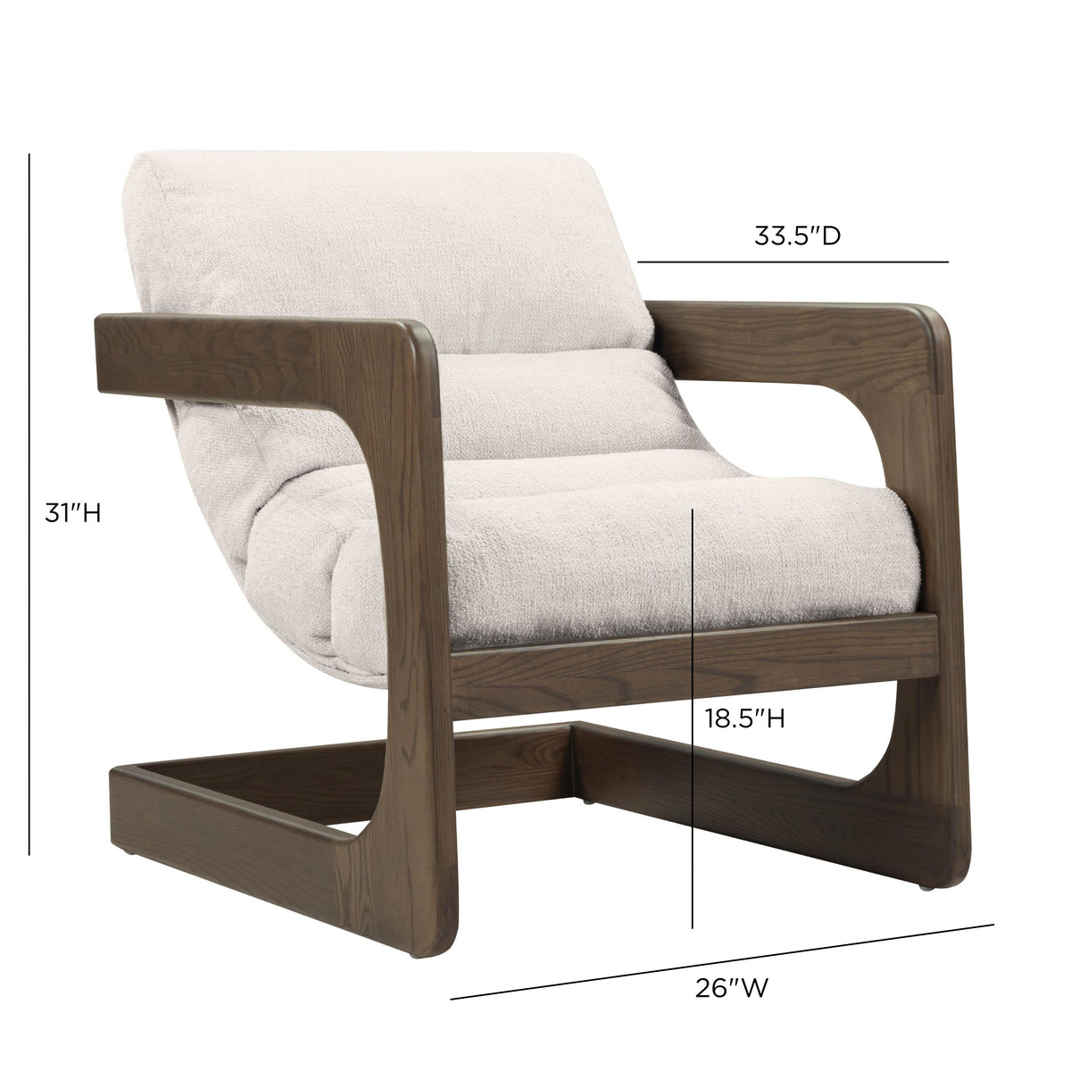 TOV Furniture Palma Cream Accent Chair