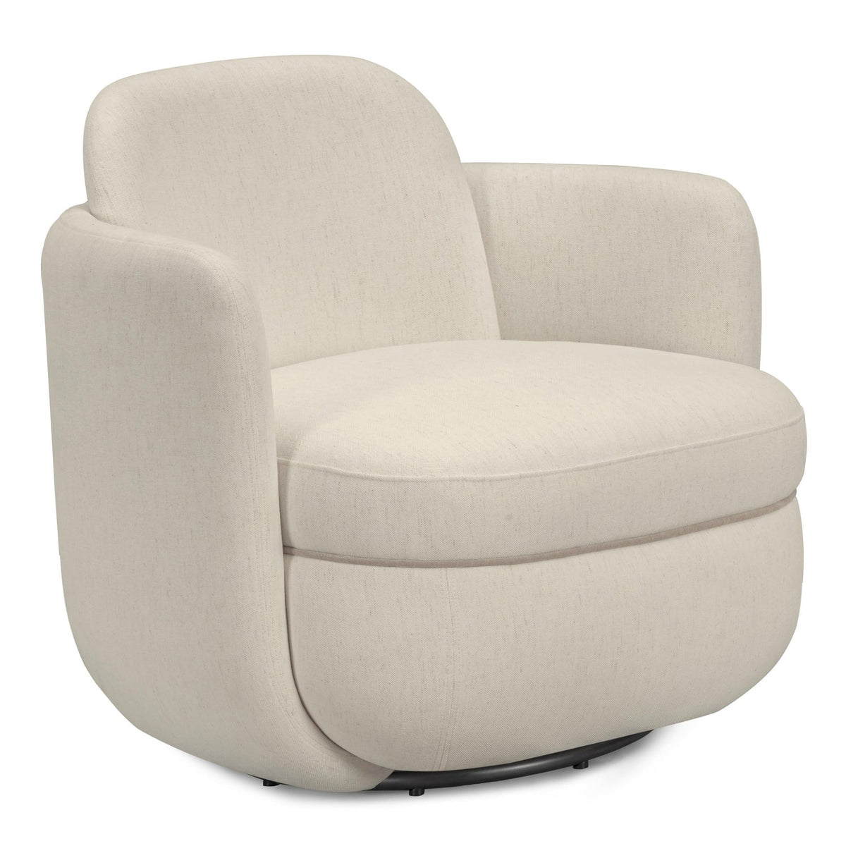 TOV Furniture Wolfie Cream Performance Chenille Swivel Chair