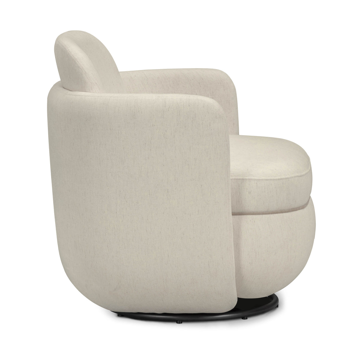 TOV Furniture Wolfie Cream Performance Chenille Swivel Chair