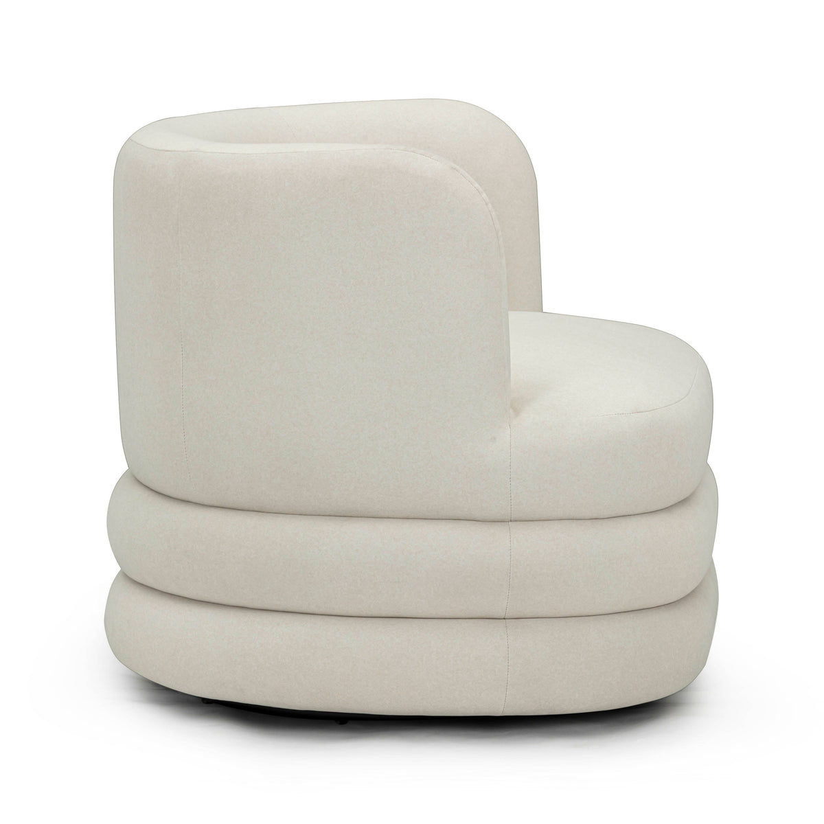 TOV Furniture Astor Cream Performance Faux Mohair Swivel Lounge Chair