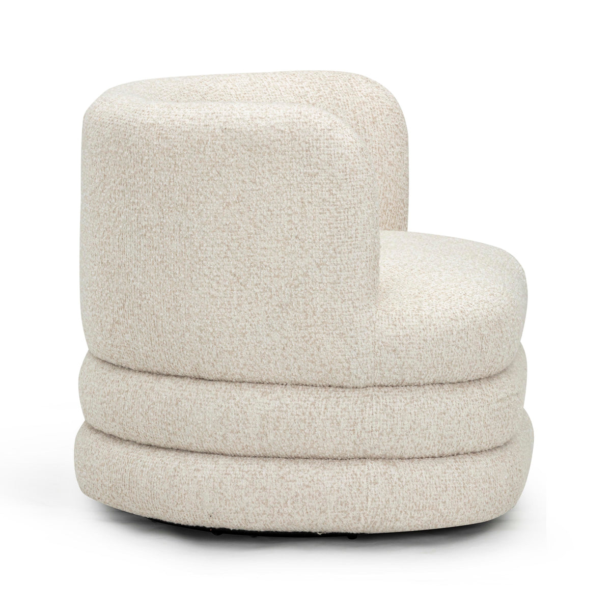 TOV Furniture Astor Cream Performance Boucle Swivel Lounge Chair