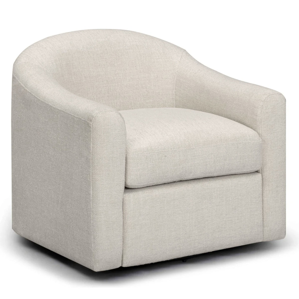 TOV Furniture Thao Cream Basketweave Swivel Chair