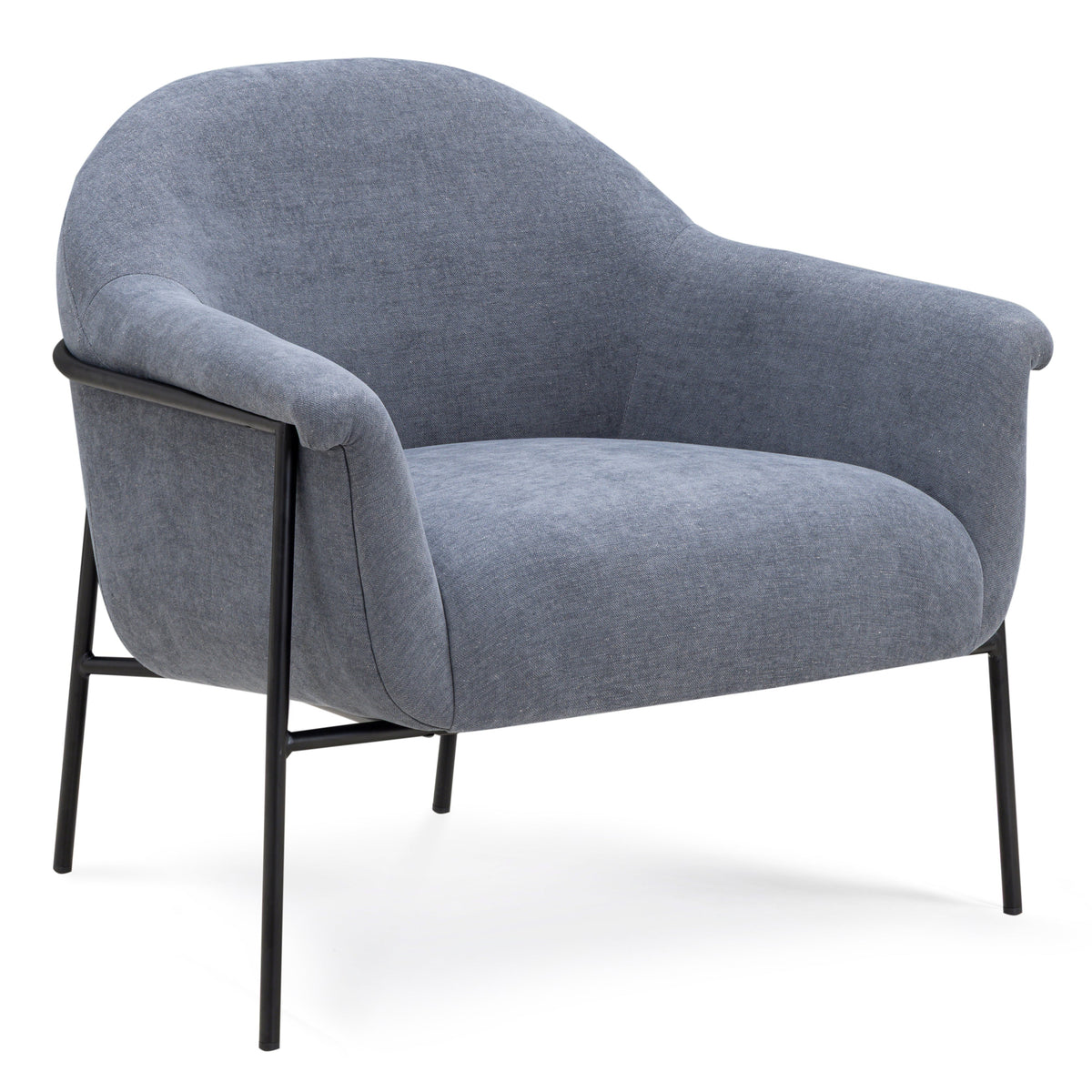 TOV Furniture Lua Blue Performance Chenille Accent Chair in blue, primary product view