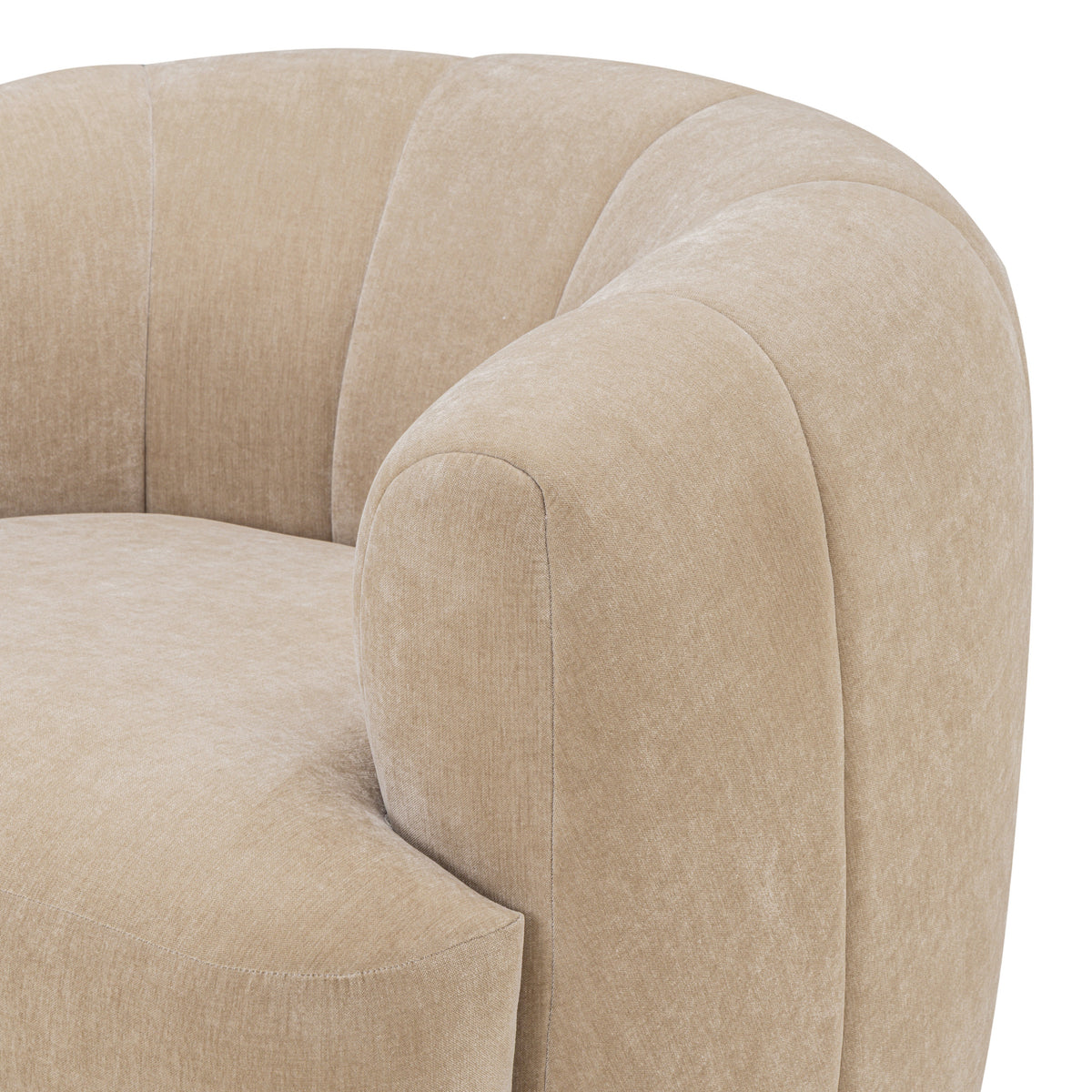 TOV Furniture Jasmine Oat Upcycled Basketweave Swivel Chair