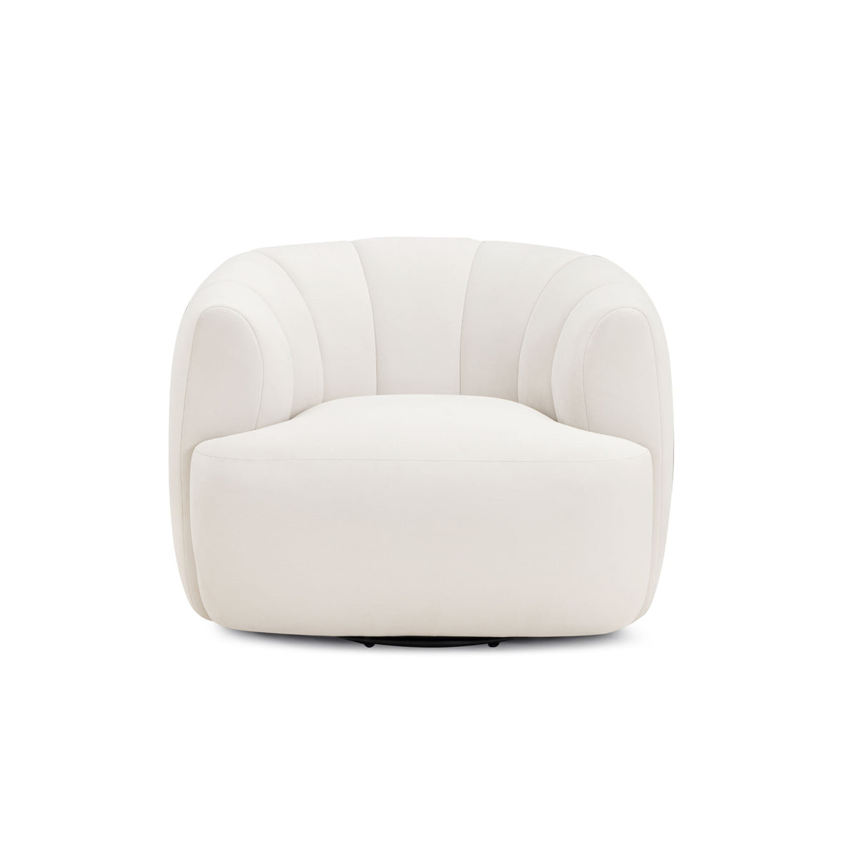 TOV Furniture Jasmine Cream Performance Velvet Swivel Chair