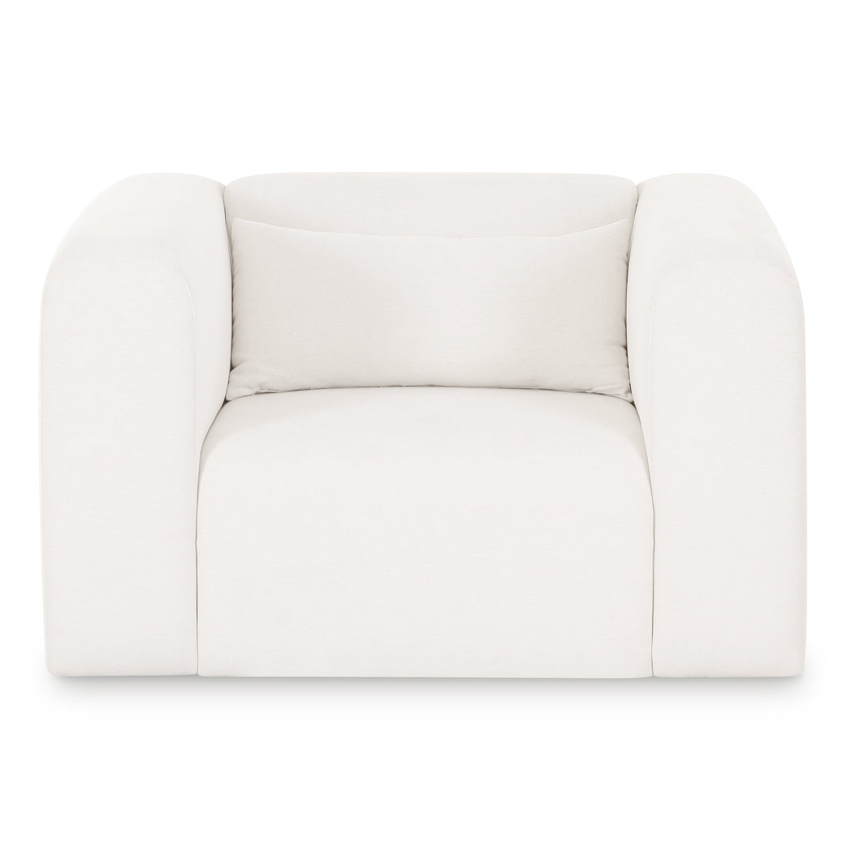 TOV Furniture Tarra Cream Performance Chenille Accent Chair in cream performance chenille over plywood, primary product view
