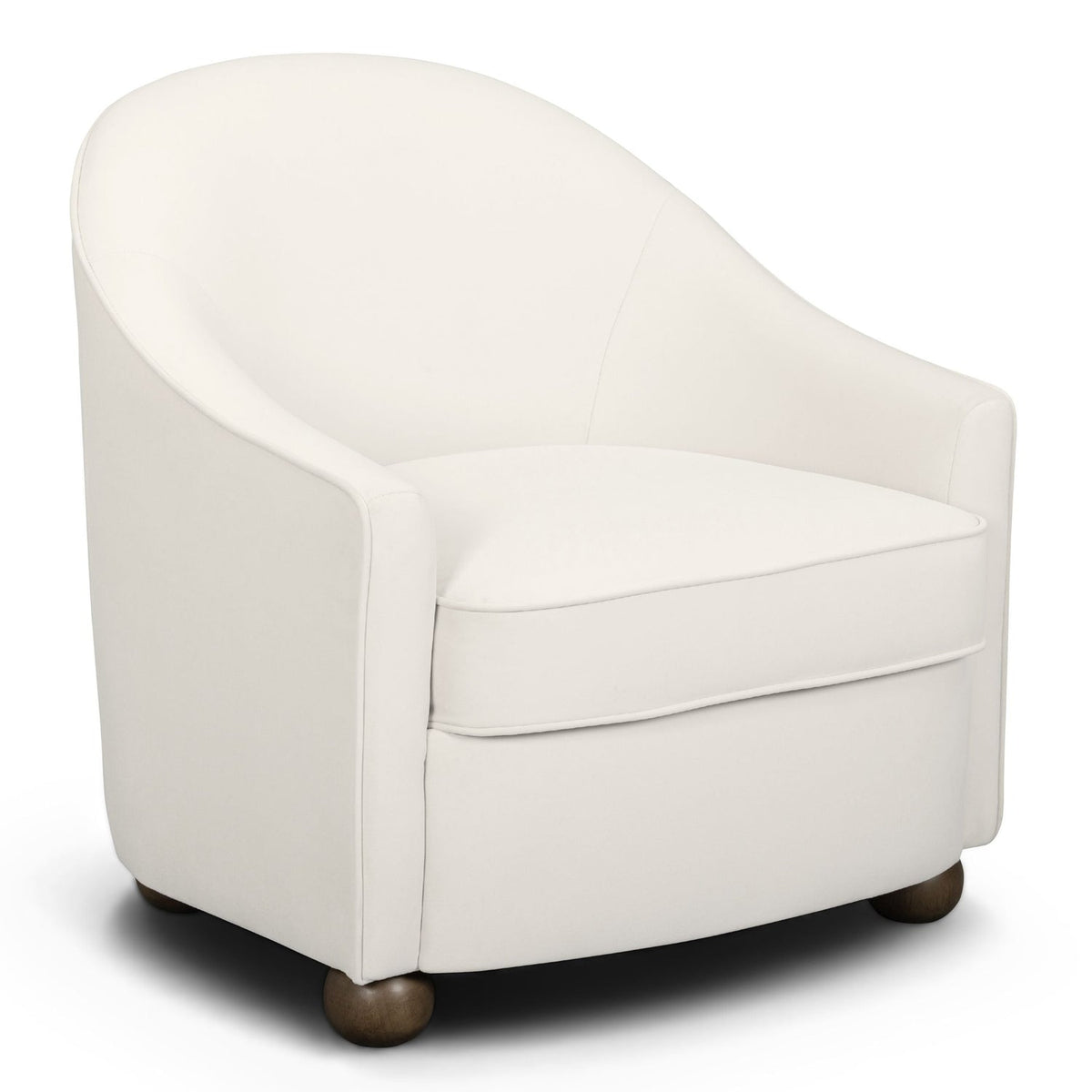 TOV Furniture Cettie Cream Performance Velvet Accent Chair in cream performance velvet, primary product view