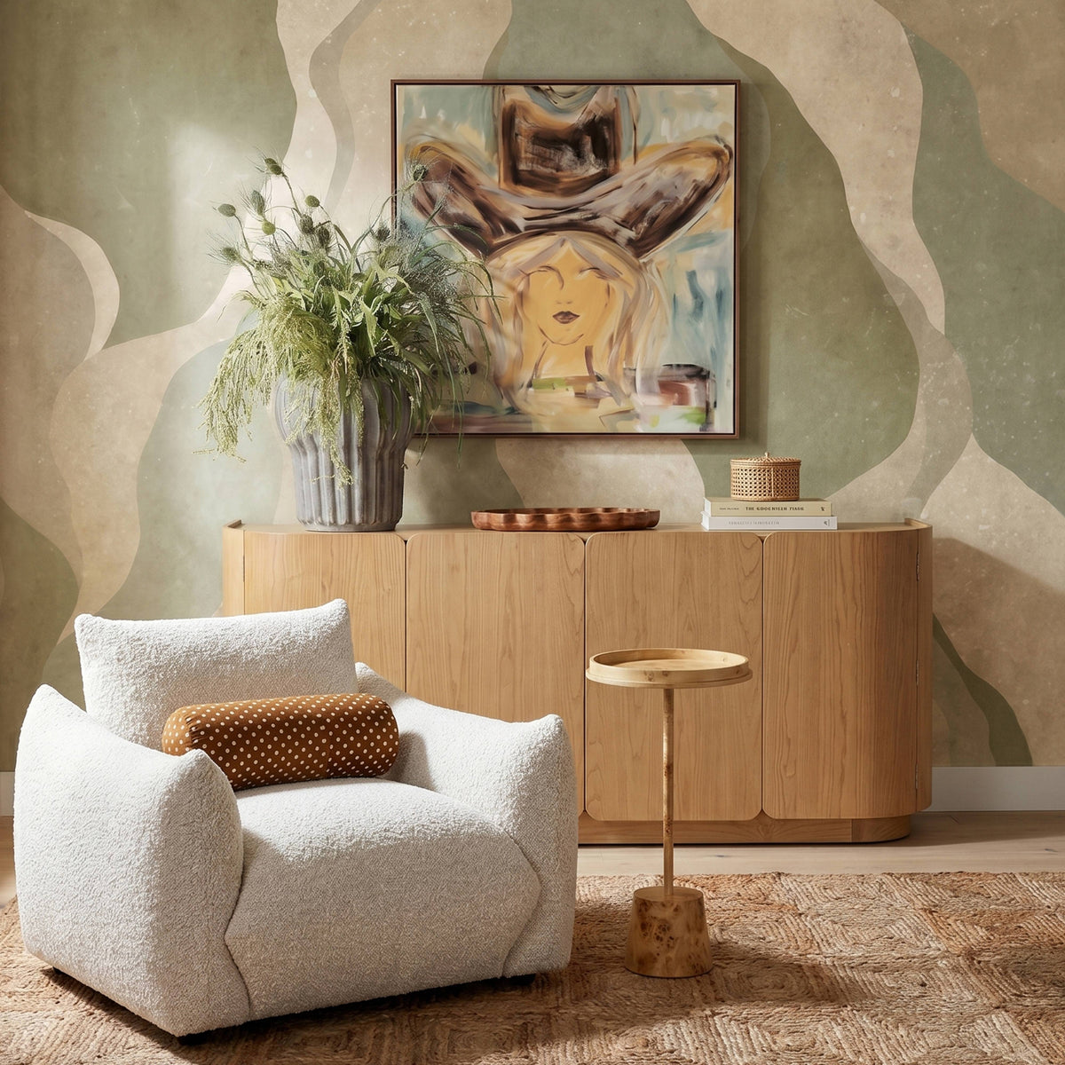 TOV Furniture Saint Tropez Sand Nubby Armchair