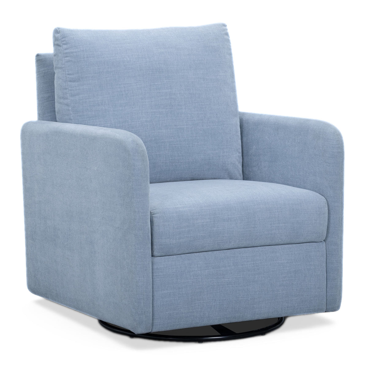 TOV Furniture Nancy Blue Nursing Chair in Blue Pine, primary product view
