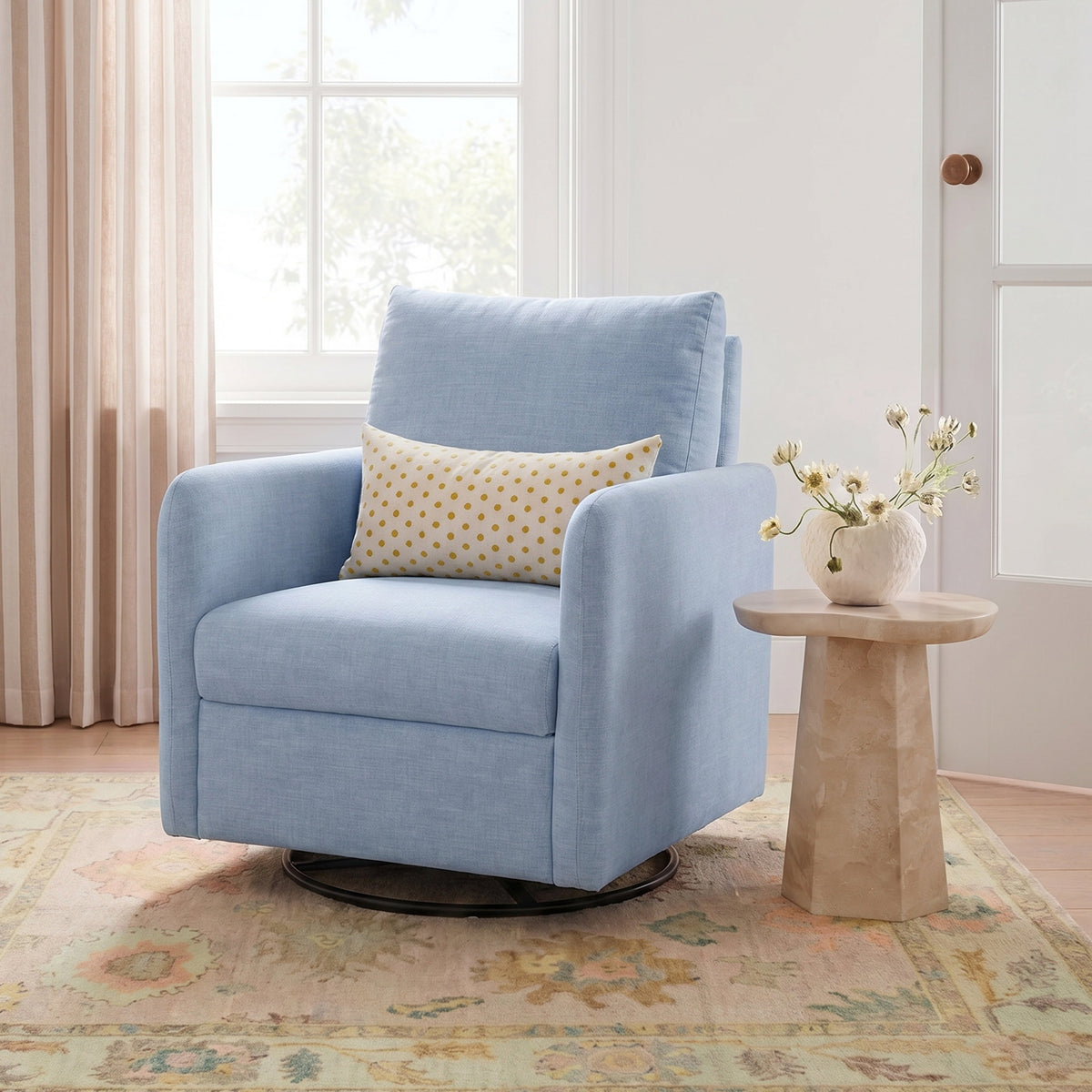 TOV Furniture Nancy Blue Nursing Chair