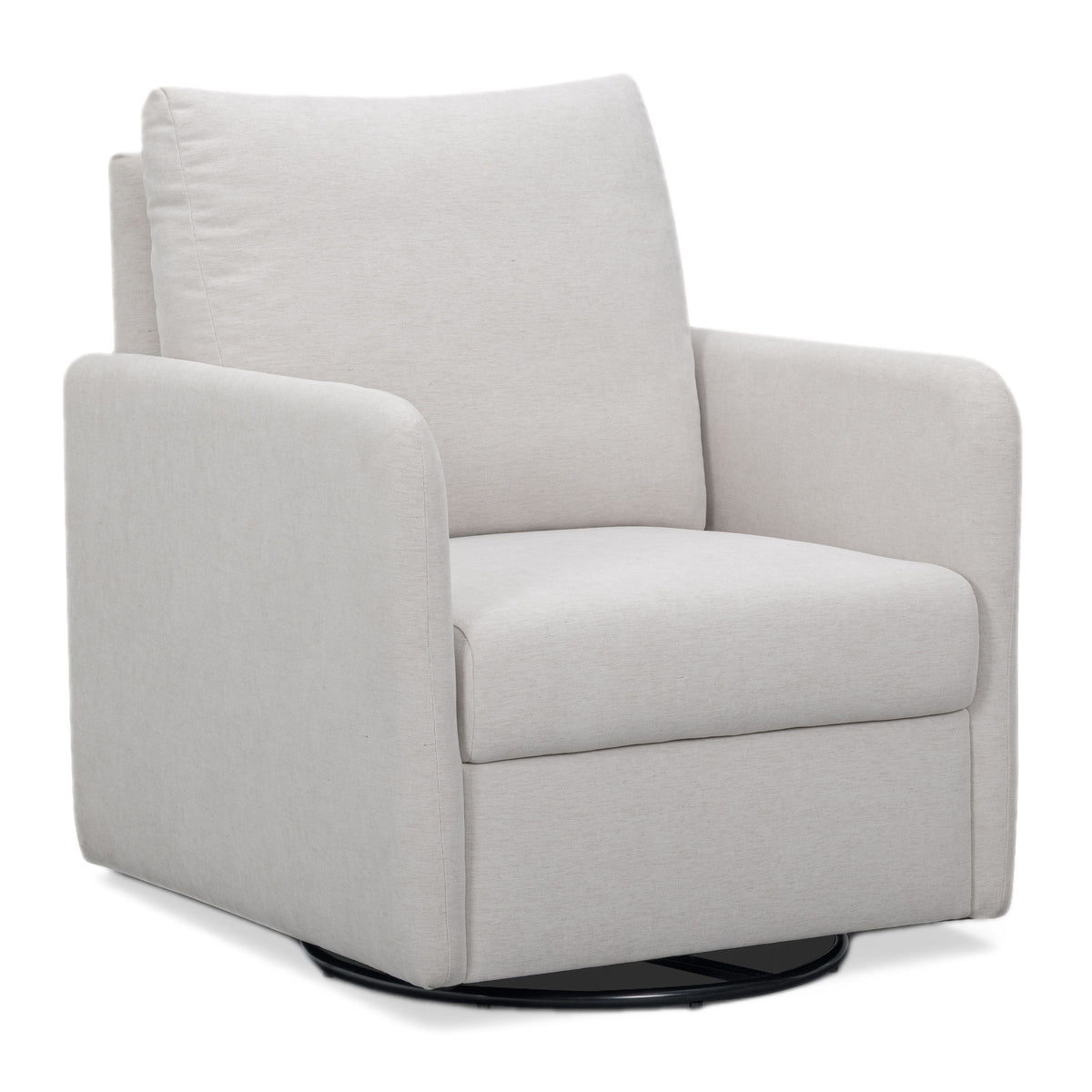 TOV Furniture Nancy Gray Nursing Chair in light grey chenille, primary product view
