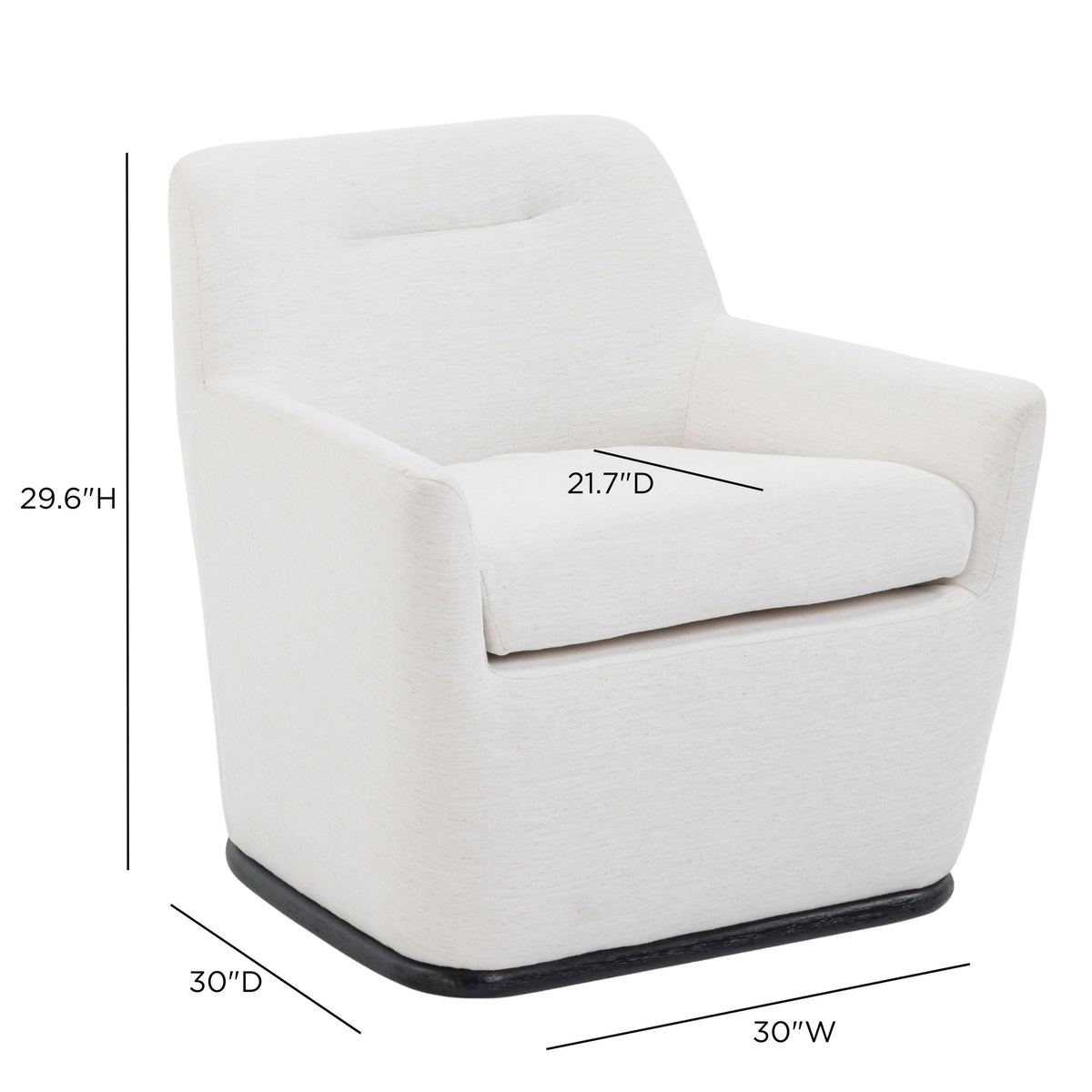 TOV Furniture Mado Chalk Swivel Chair