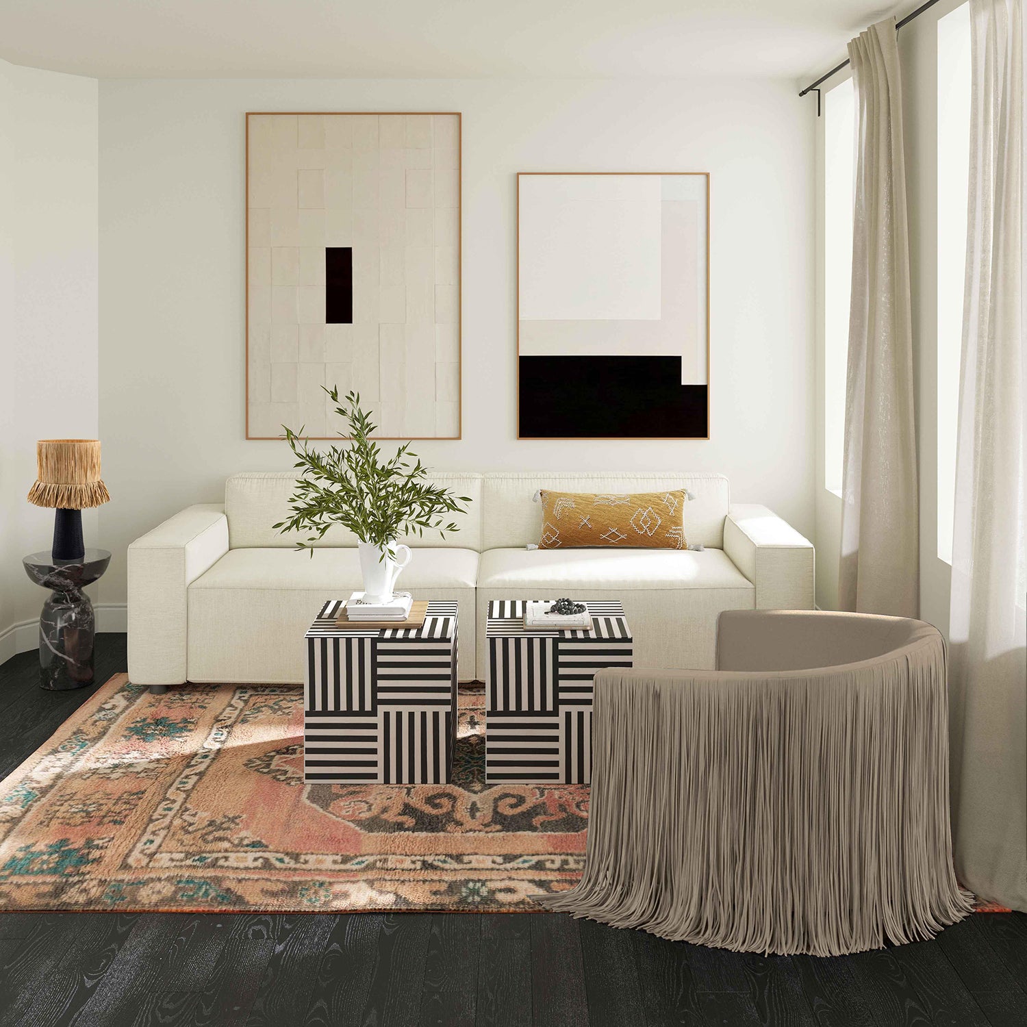 TOV Furniture Shag Me Vegan Leather Swivel Chair