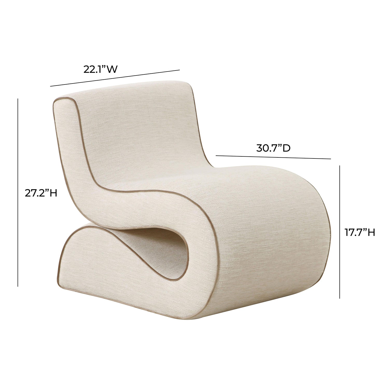 TOV Furniture Senna Basketweave Accent Chair