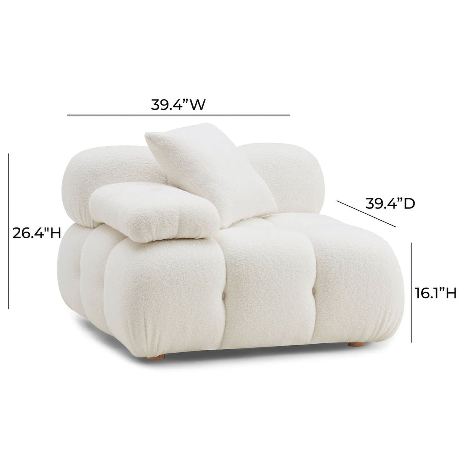 TOV Furniture Calliope Modular Corner Chair