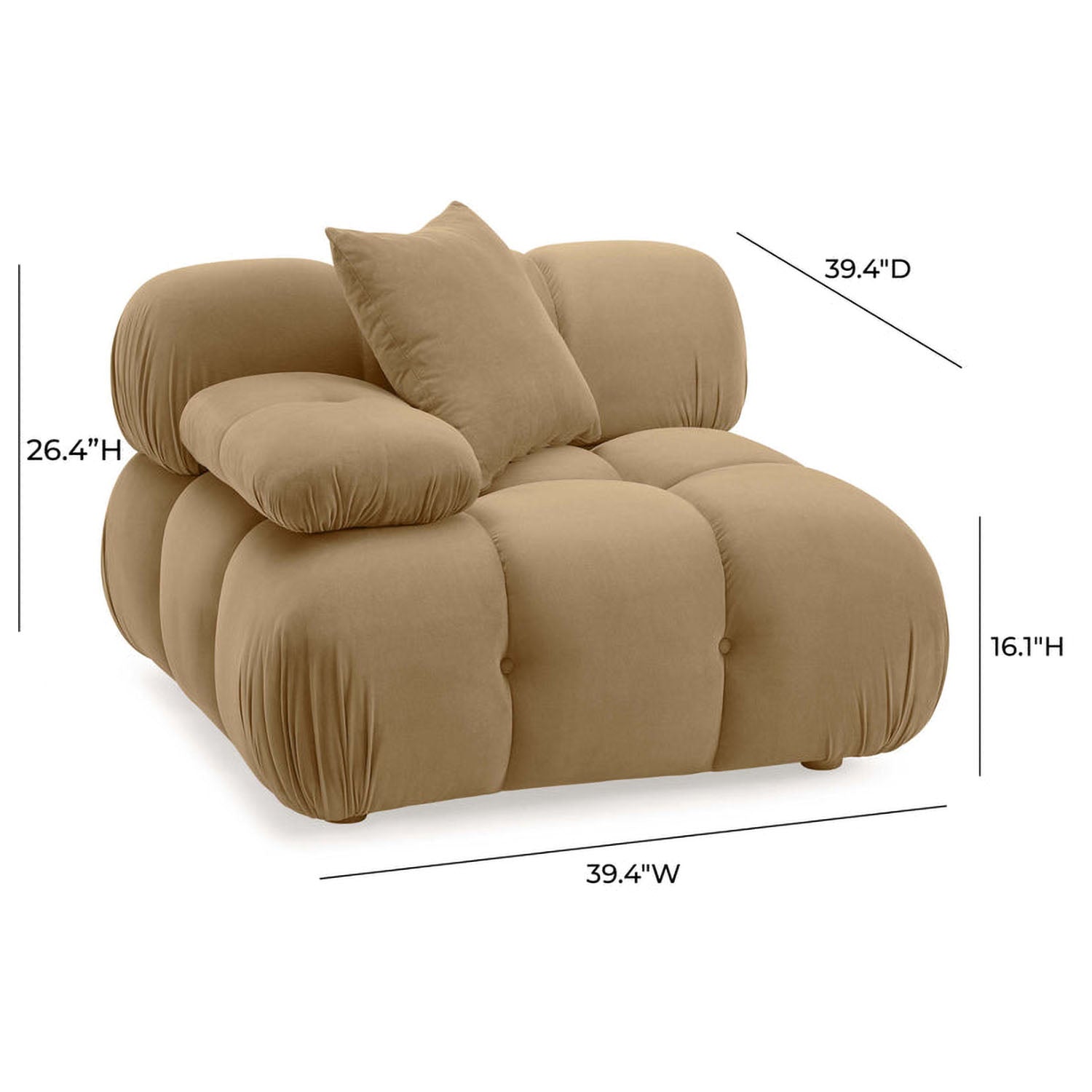 TOV Furniture Calliope Modular Corner Chair