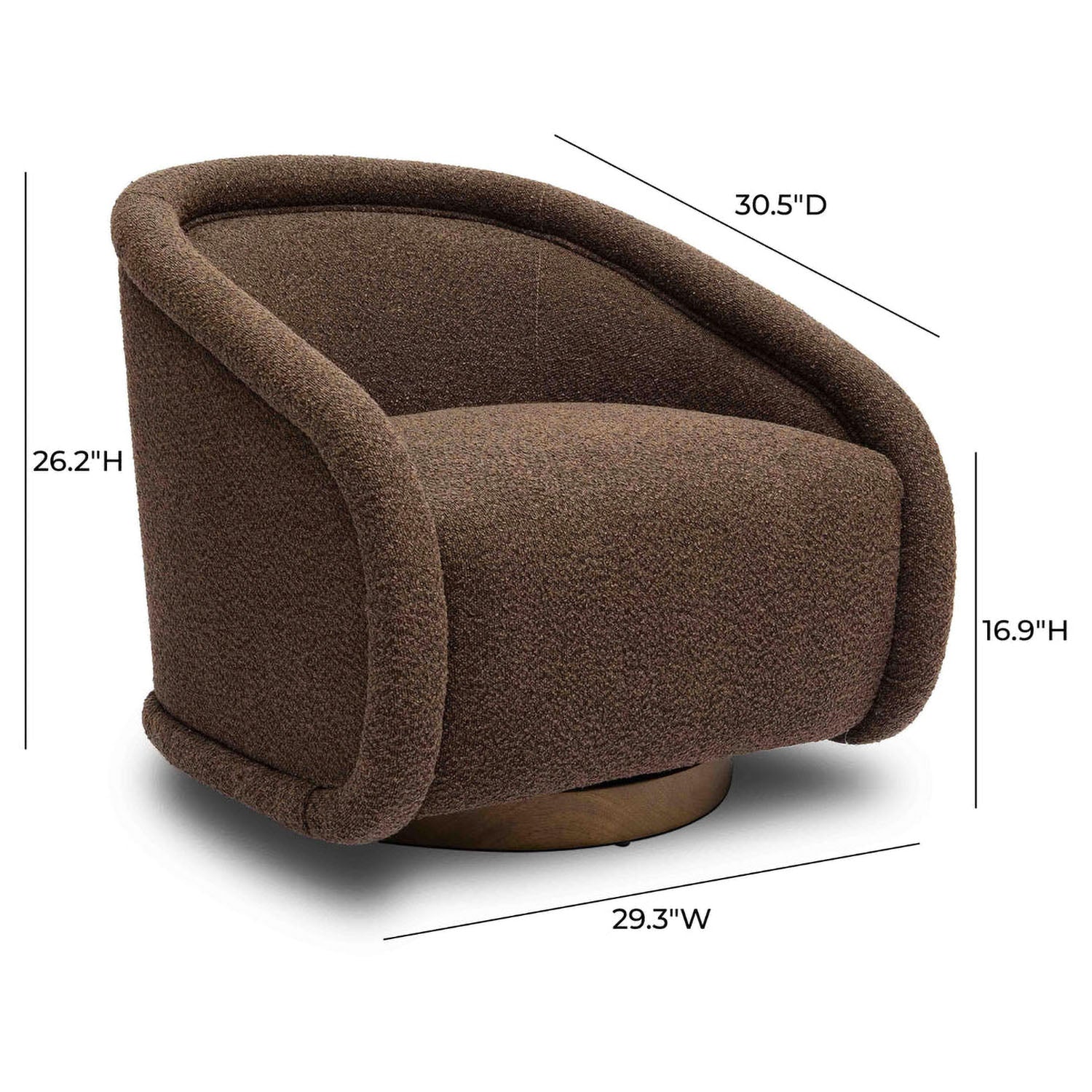 TOV Furniture Rory Boucle Swivel Chair